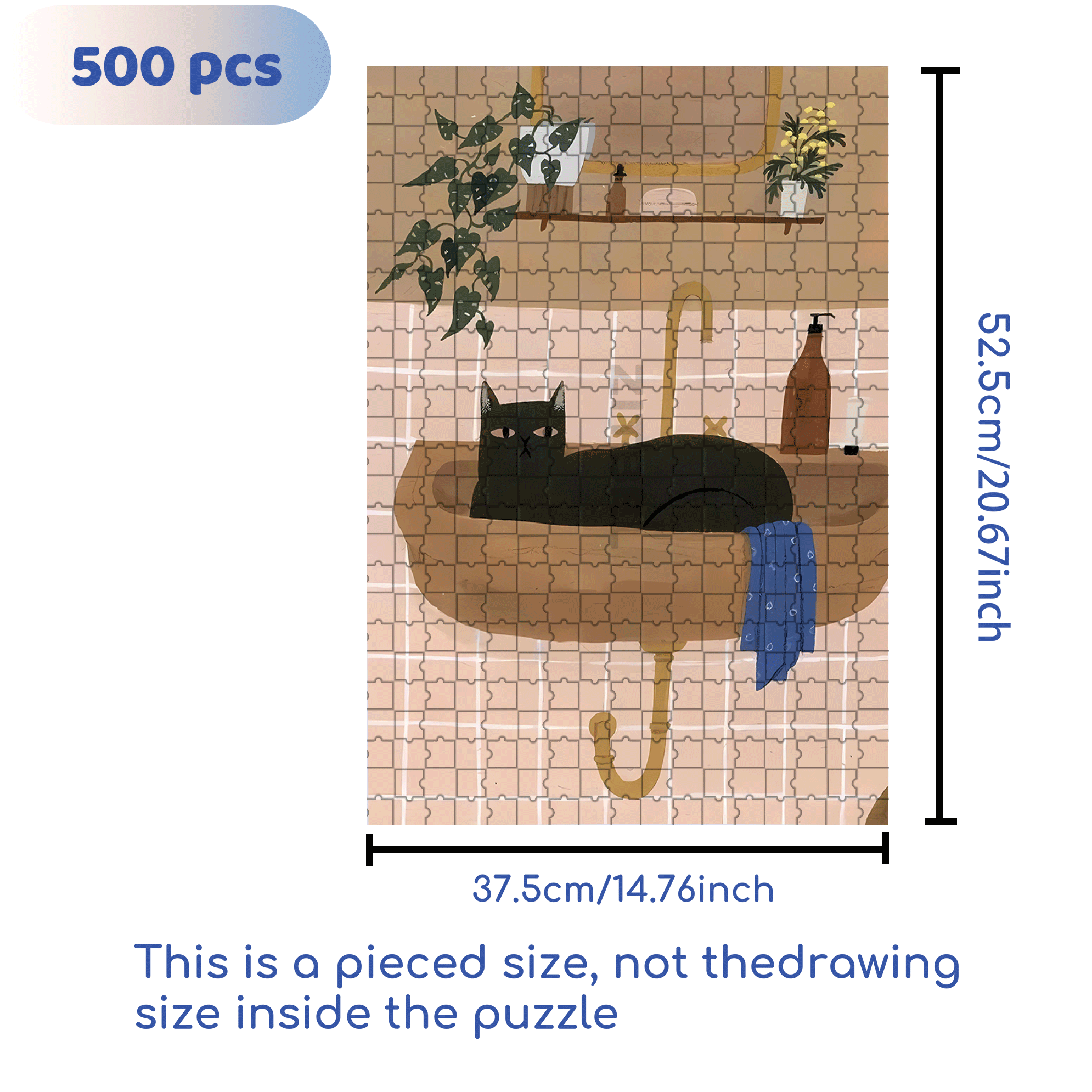 Animal Friends 500pcs/1000pcs Jigsaw Puzzle, Scratch-Resistant, Interactive Family Game & Brain-Boosting DIY Decor, Perfect for Halloween, Christmas & New Year Gifts, Family Puzzle Game