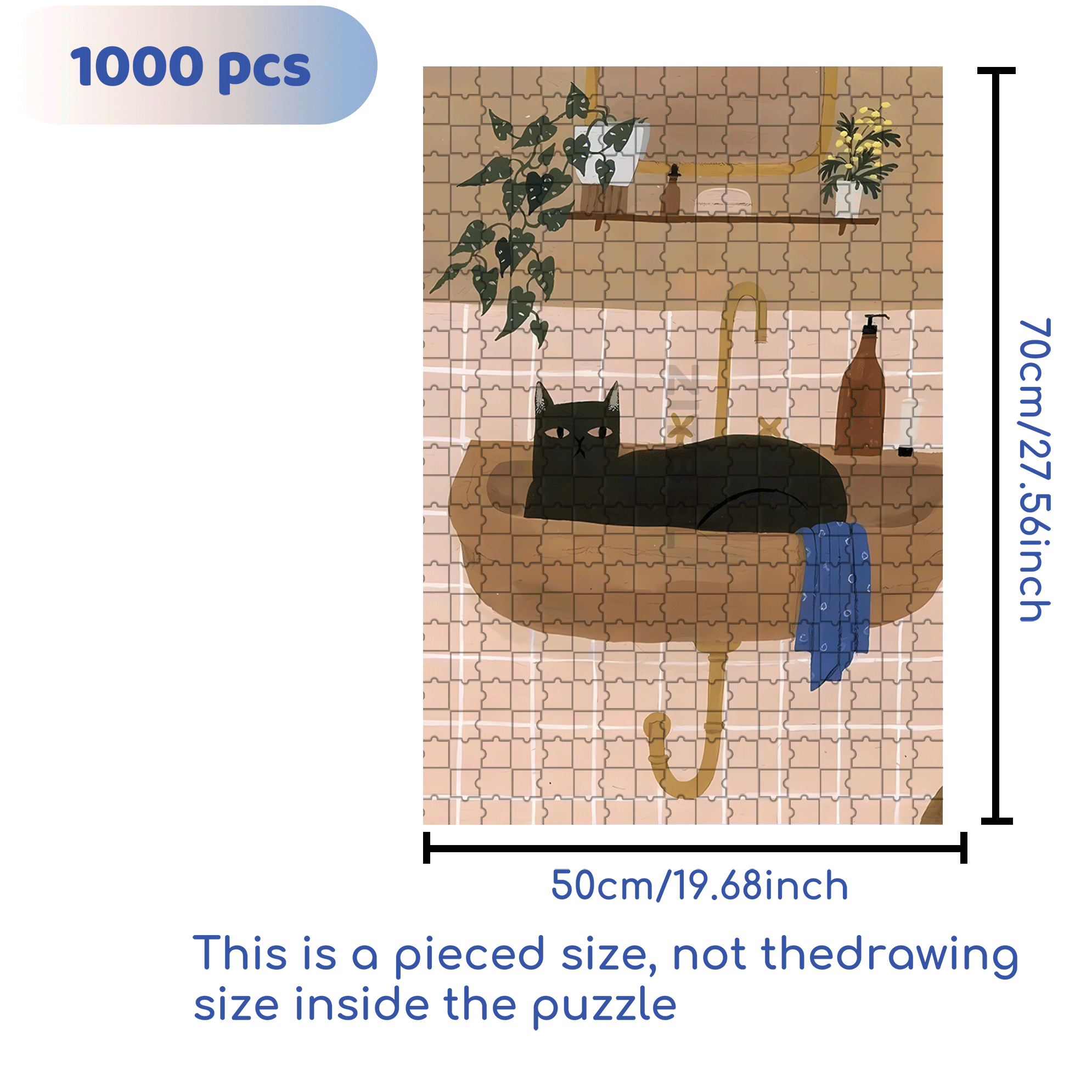 Animal Friends 500pcs/1000pcs Jigsaw Puzzle, Scratch-Resistant, Interactive Family Game & Brain-Boosting DIY Decor, Perfect for Halloween, Christmas & New Year Gifts, Family Puzzle Game