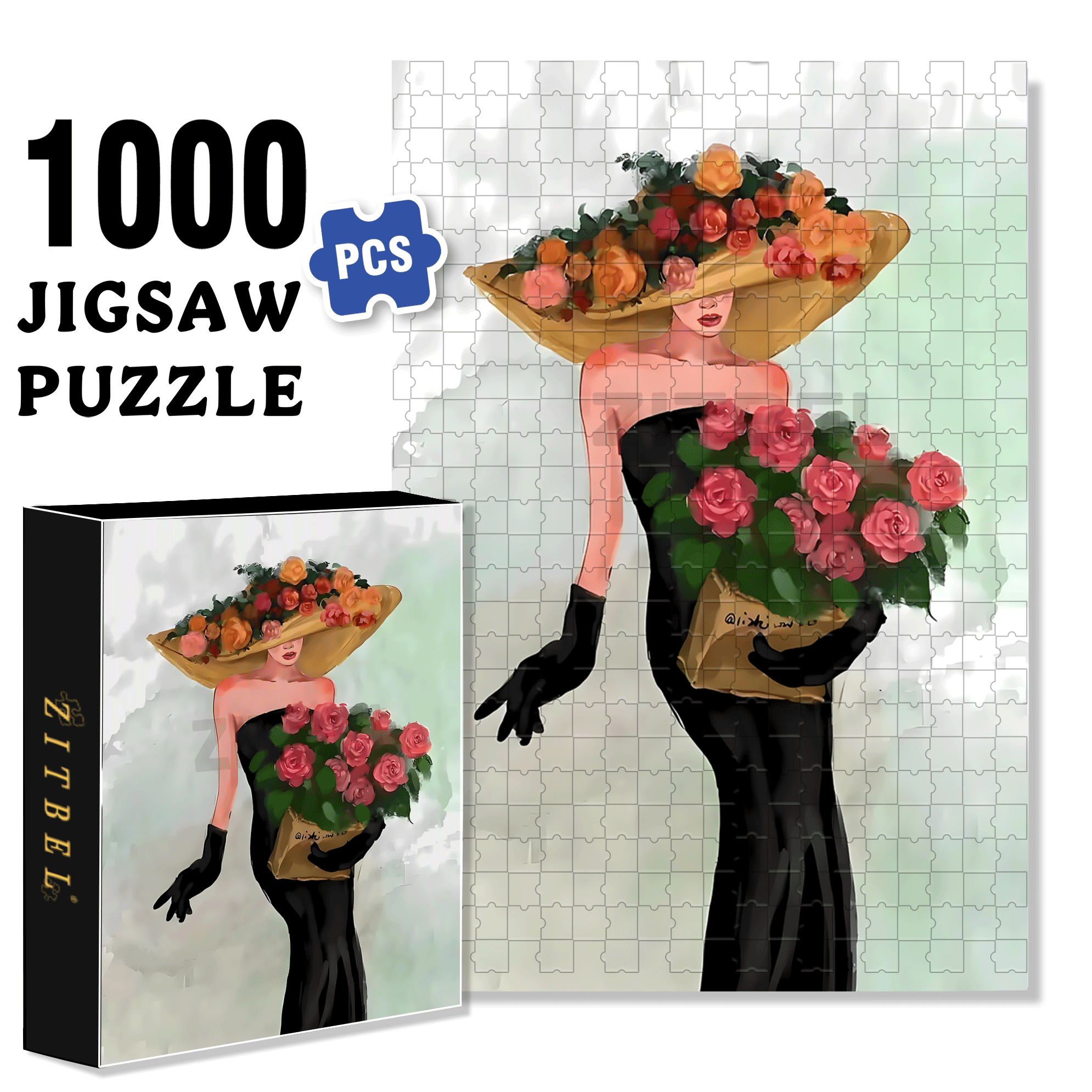Beauty Is A Sustainable Form Of Energy 2 500pcs/1000pcs Jigsaw Puzzle, Scratch-Resistant, Interactive Family Game & Brain-Boosting DIY Decor, Perfect for Halloween, Christmas & New Year Gifts, Family Puzzle Game