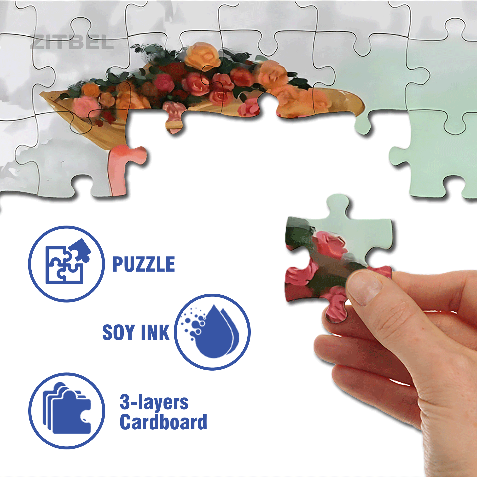 Beauty Is A Sustainable Form Of Energy 2 500pcs/1000pcs Jigsaw Puzzle, Scratch-Resistant, Interactive Family Game & Brain-Boosting DIY Decor, Perfect for Halloween, Christmas & New Year Gifts, Family Puzzle Game