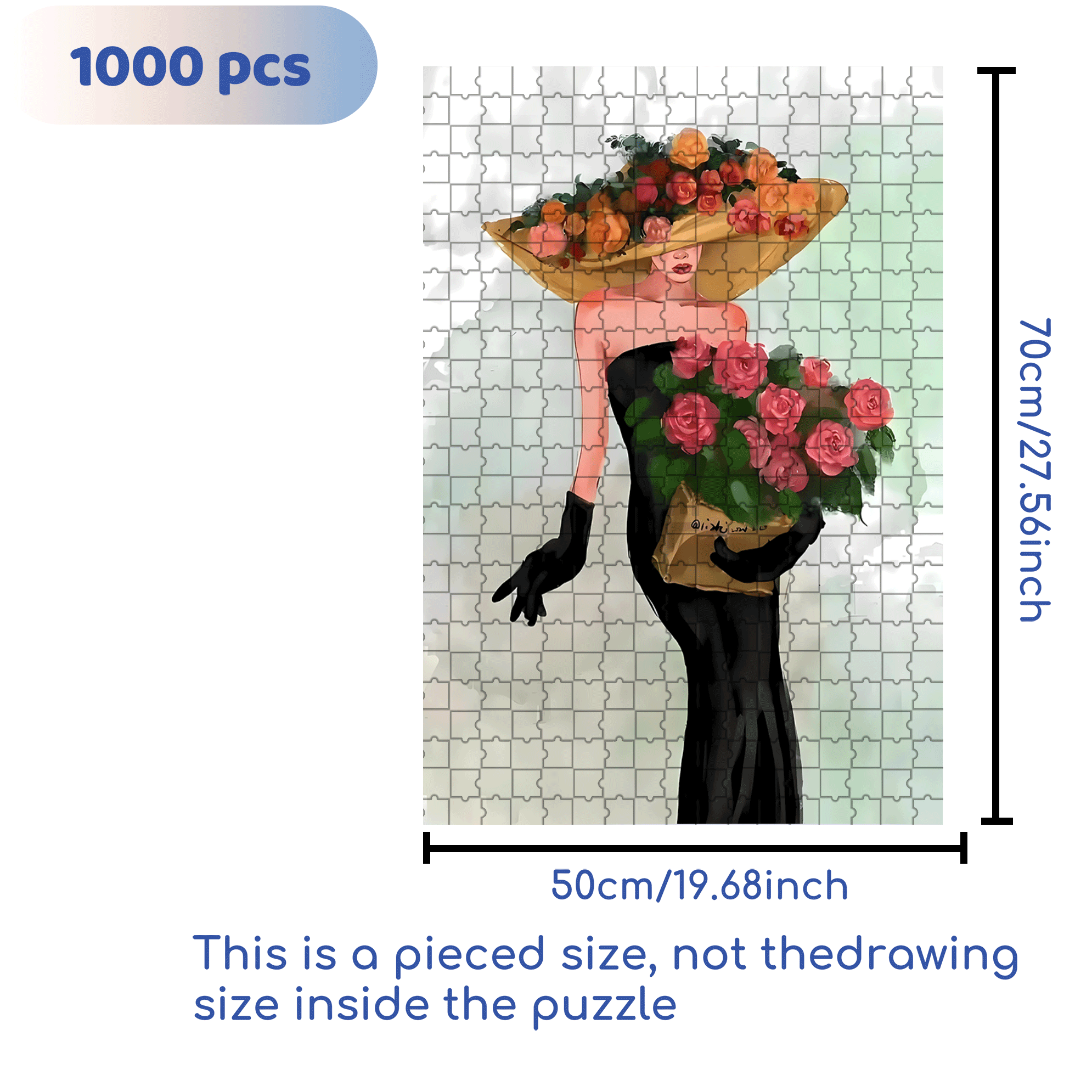Beauty Is A Sustainable Form Of Energy 2 500pcs/1000pcs Jigsaw Puzzle, Scratch-Resistant, Interactive Family Game & Brain-Boosting DIY Decor, Perfect for Halloween, Christmas & New Year Gifts, Family Puzzle Game