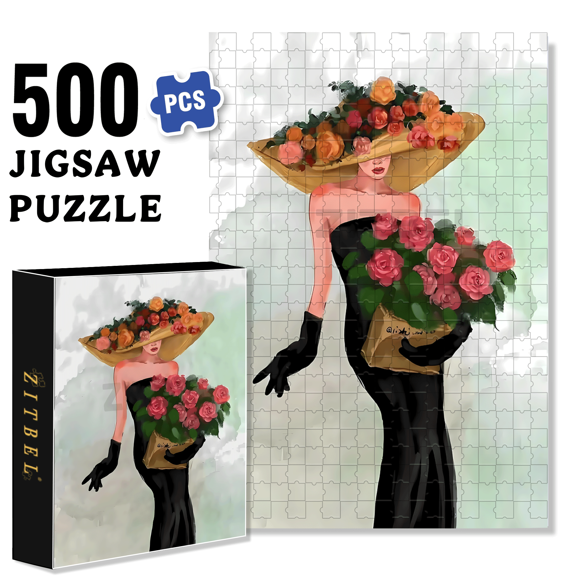 Beauty Is A Sustainable Form Of Energy 2 500pcs/1000pcs Jigsaw Puzzle, Scratch-Resistant, Interactive Family Game & Brain-Boosting DIY Decor, Perfect for Halloween, Christmas & New Year Gifts, Family Puzzle Game