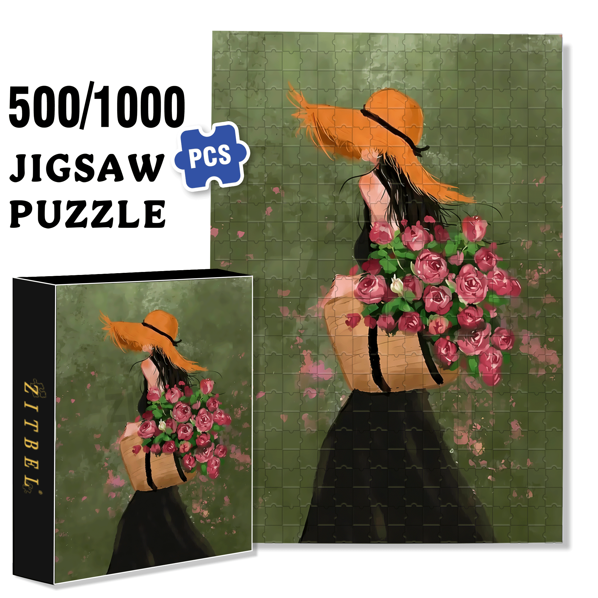 Beauty Is A Sustainable Form Of Energy 500pcs/1000pcs Jigsaw Puzzle, Scratch-Resistant, Interactive Family Game & Brain-Boosting DIY Decor, Perfect for Halloween, Christmas & New Year Gifts, Family Puzzle Game