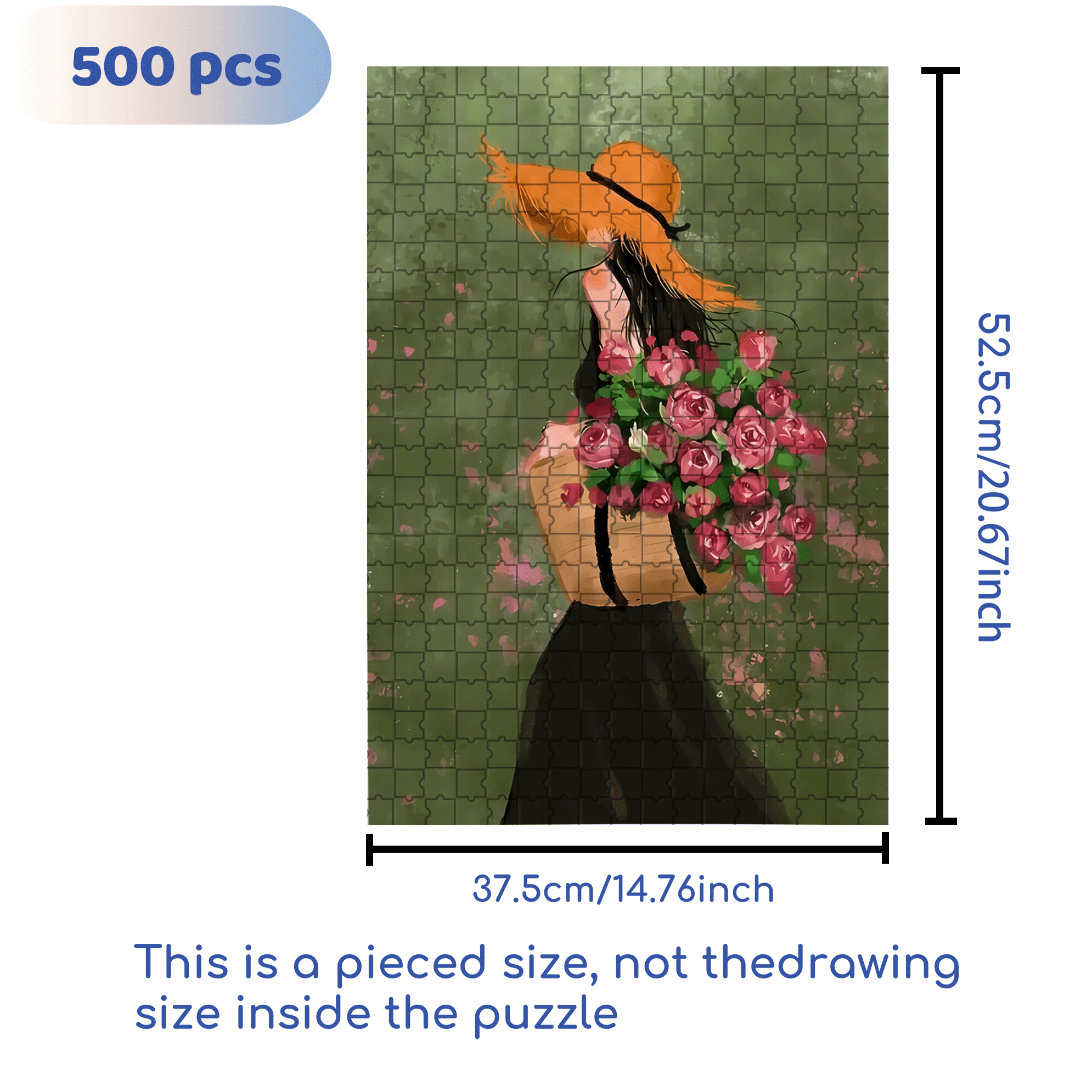 Beauty Is A Sustainable Form Of Energy 500pcs/1000pcs Jigsaw Puzzle, Scratch-Resistant, Interactive Family Game & Brain-Boosting DIY Decor, Perfect for Halloween, Christmas & New Year Gifts, Family Puzzle Game