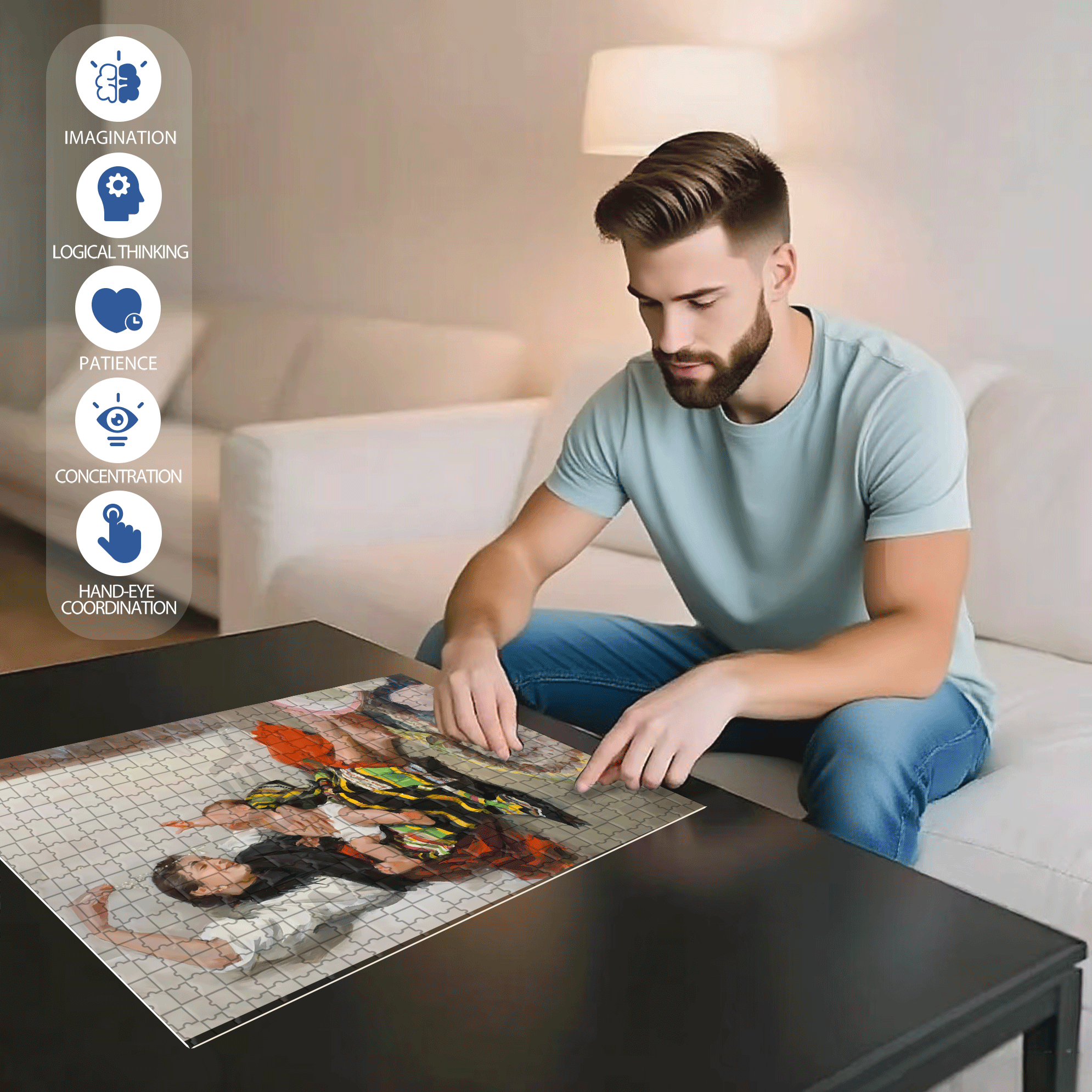 Becoming A Mother 2 500pcs/1000pcs Jigsaw Puzzle, Scratch-Resistant, Interactive Family Game & Brain-Boosting DIY Decor, Perfect for Halloween, Christmas & New Year Gifts, Family Puzzle Game