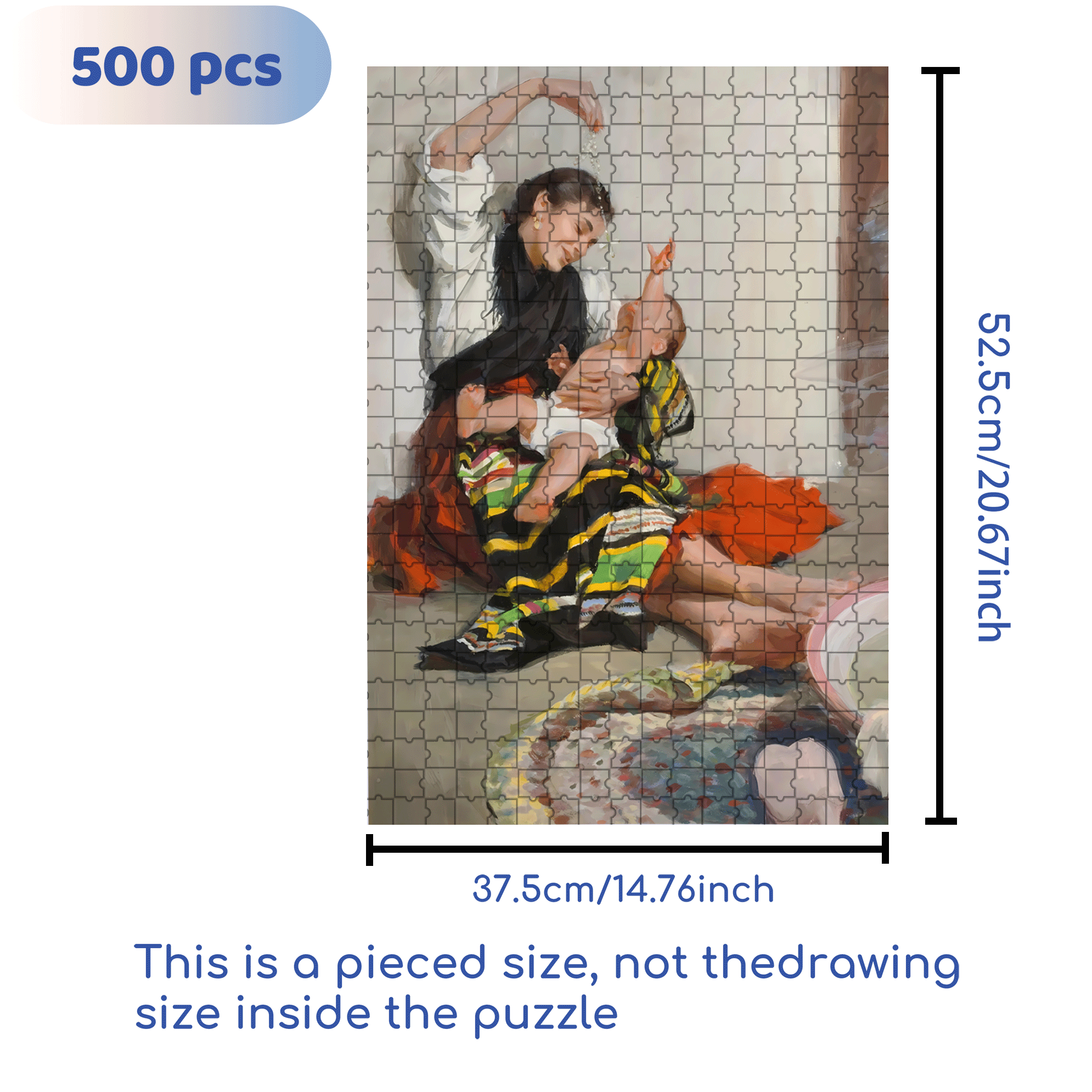 Becoming A Mother 2 500pcs/1000pcs Jigsaw Puzzle, Scratch-Resistant, Interactive Family Game & Brain-Boosting DIY Decor, Perfect for Halloween, Christmas & New Year Gifts, Family Puzzle Game