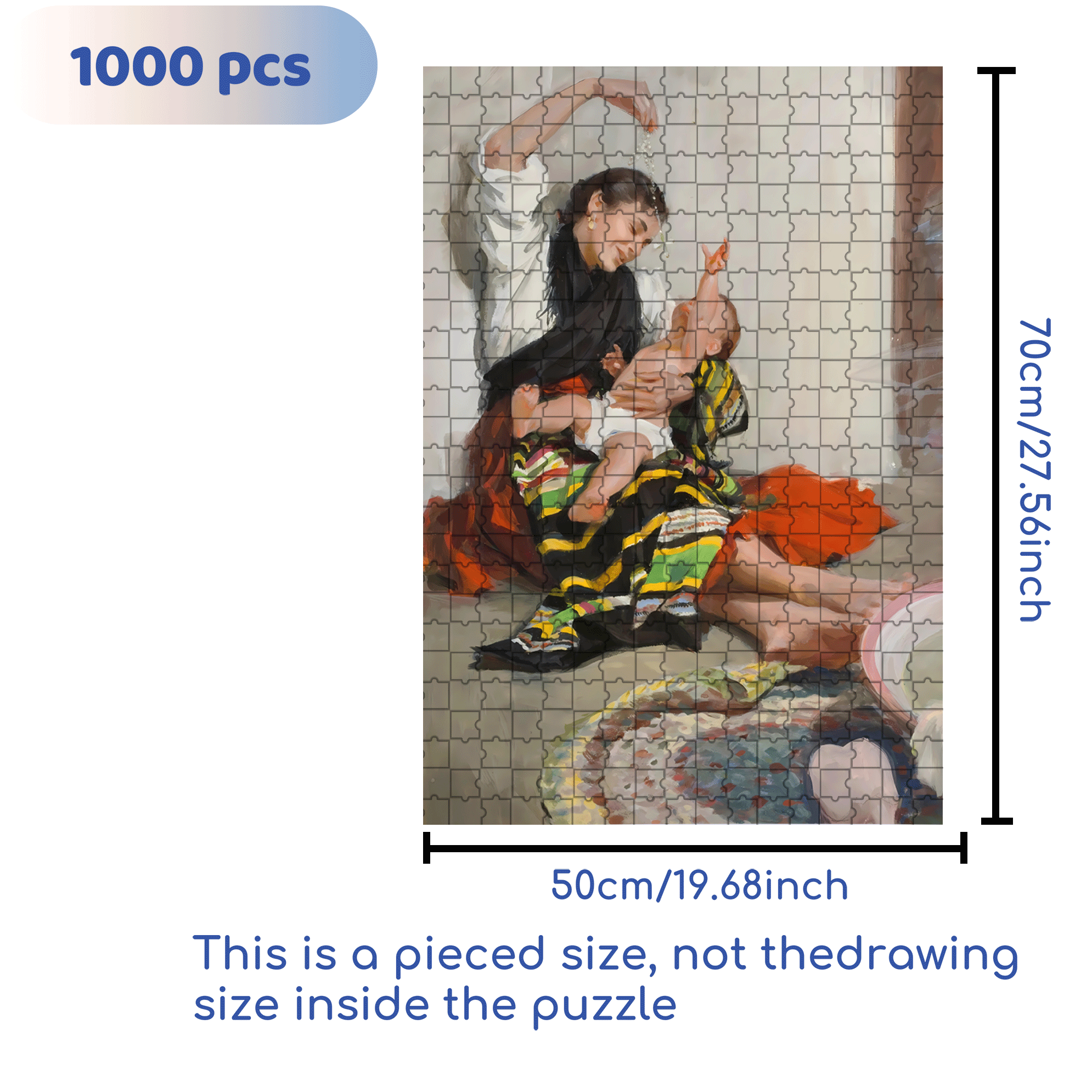 Becoming A Mother 2 500pcs/1000pcs Jigsaw Puzzle, Scratch-Resistant, Interactive Family Game & Brain-Boosting DIY Decor, Perfect for Halloween, Christmas & New Year Gifts, Family Puzzle Game