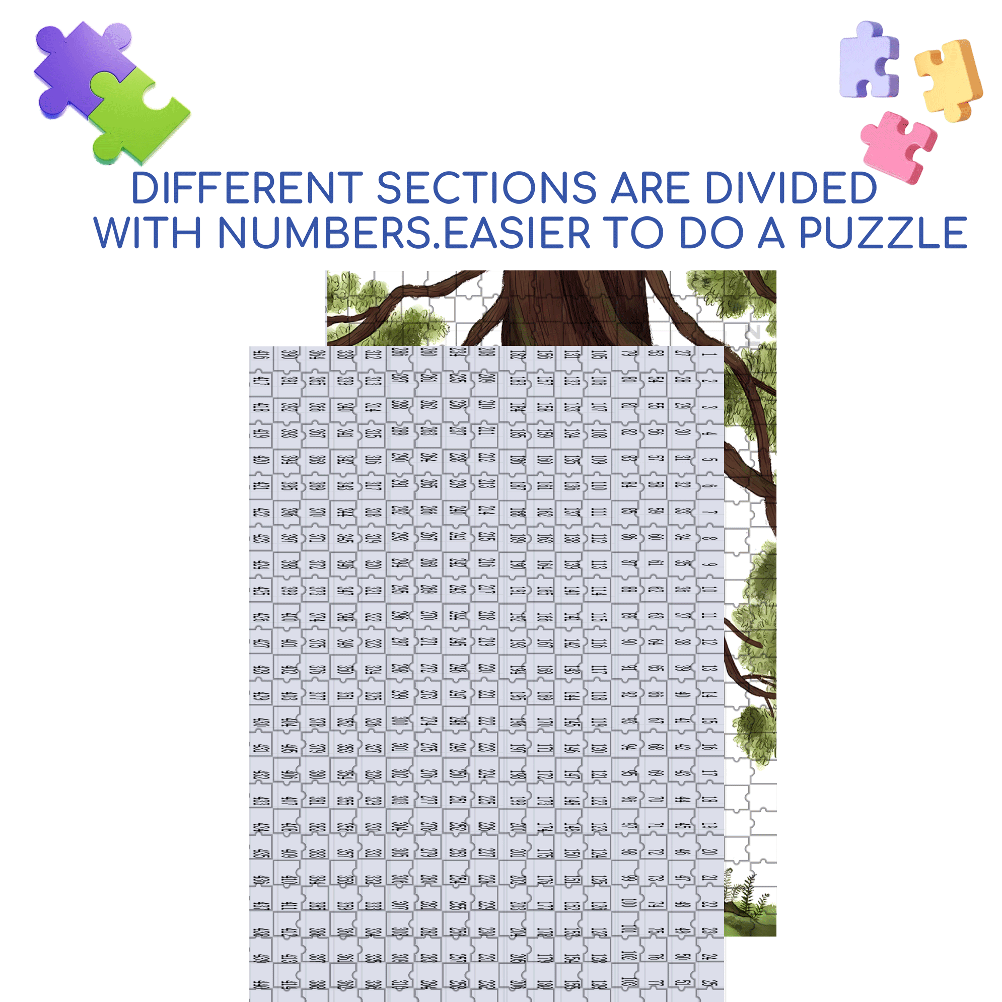 Dialogue With Nature 500pcs/1000pcs Jigsaw Puzzle, Scratch-Resistant, Interactive Family Game & Brain-Boosting DIY Decor, Perfect for Halloween, Christmas & New Year Gifts, Family Puzzle Game