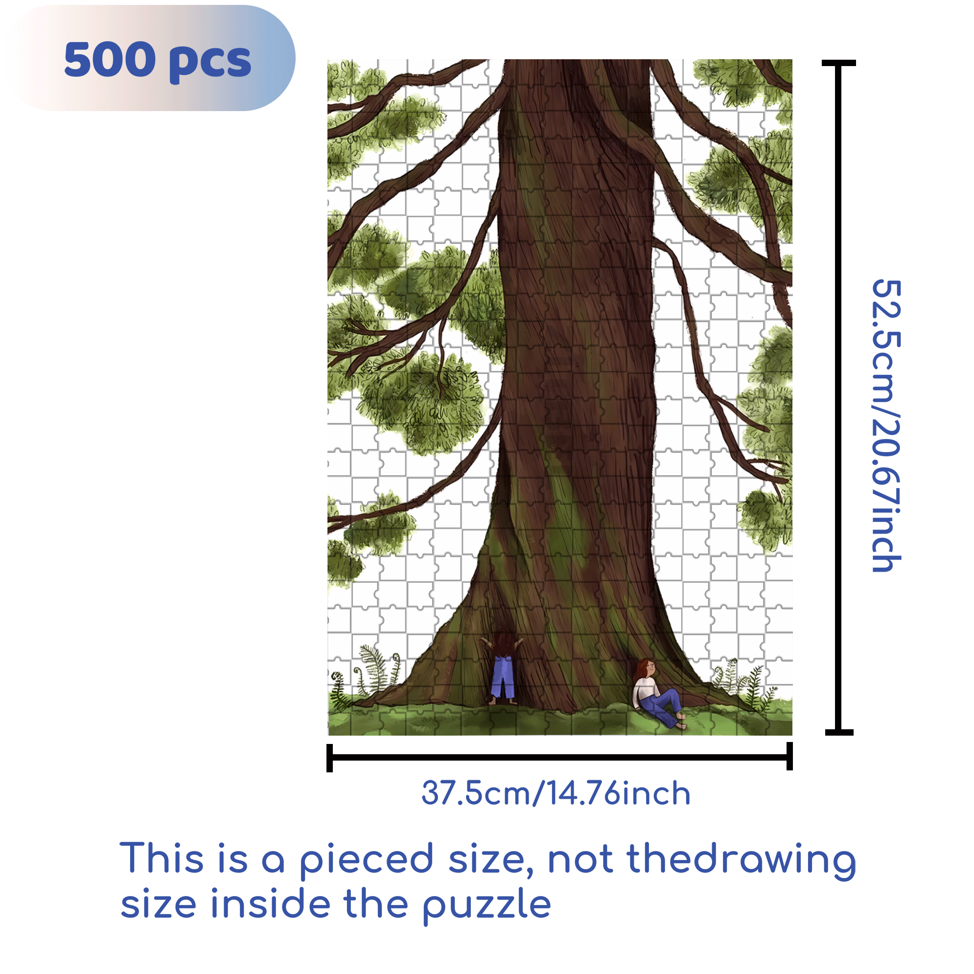 Dialogue With Nature 500pcs/1000pcs Jigsaw Puzzle, Scratch-Resistant, Interactive Family Game & Brain-Boosting DIY Decor, Perfect for Halloween, Christmas & New Year Gifts, Family Puzzle Game