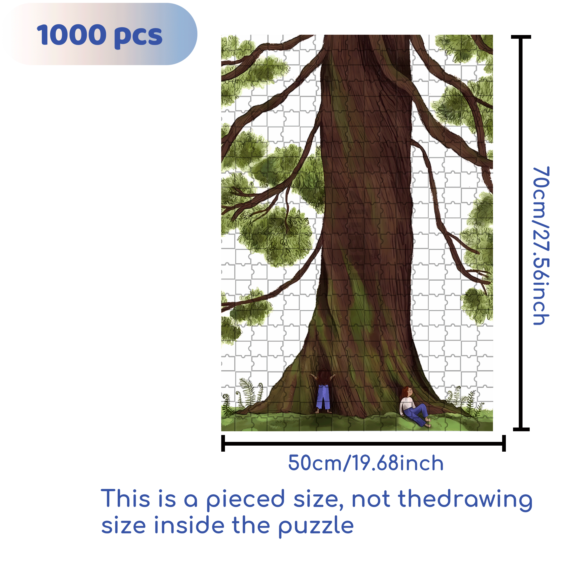 Dialogue With Nature 500pcs/1000pcs Jigsaw Puzzle, Scratch-Resistant, Interactive Family Game & Brain-Boosting DIY Decor, Perfect for Halloween, Christmas & New Year Gifts, Family Puzzle Game