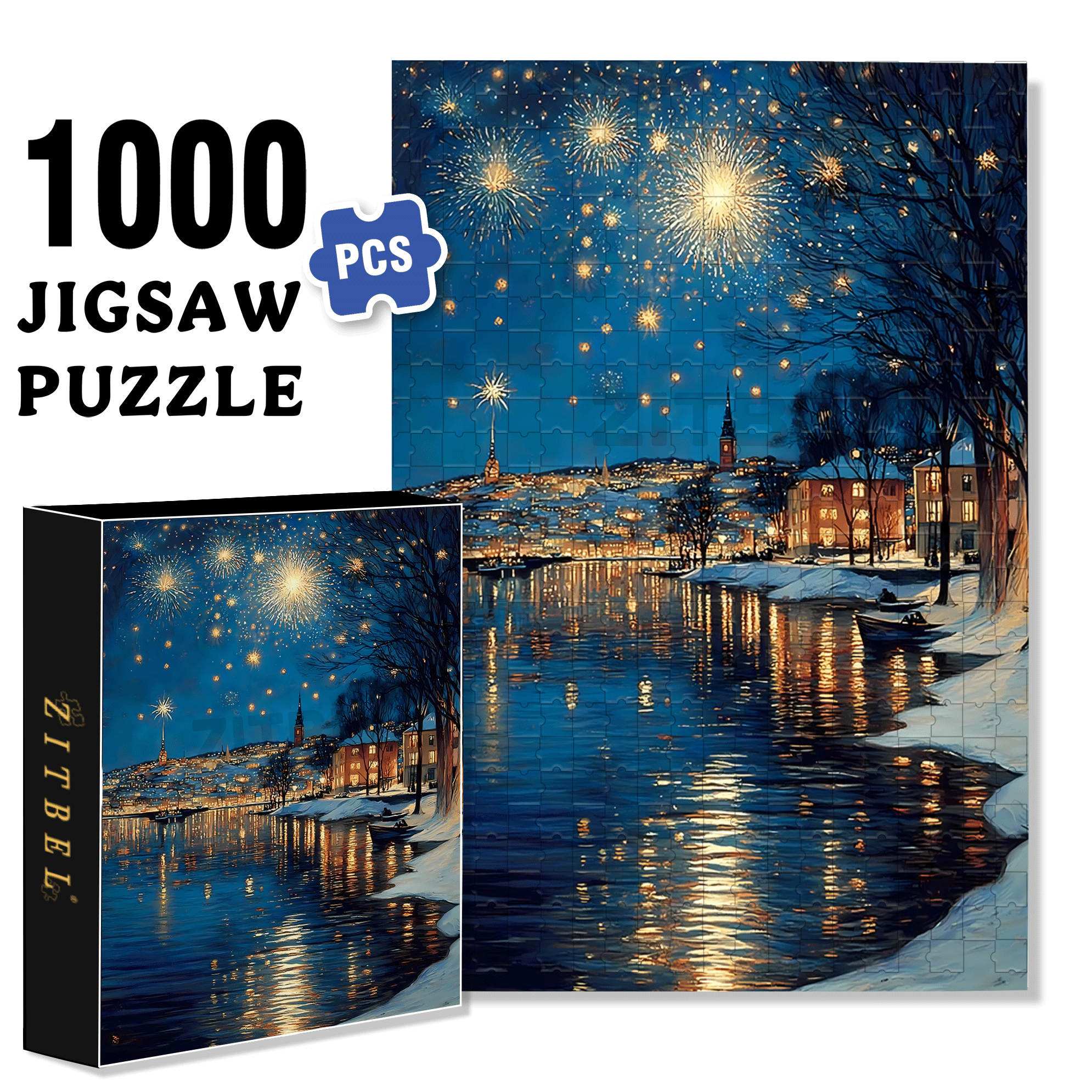 Experience The Tranquility And Profundity Of Nature 2 500pcs/1000pcs Jigsaw Puzzle, Scratch-Resistant, Interactive Family Game & Brain-Boosting DIY Decor, Perfect for Halloween, Christmas & New Year Gifts, Family Puzzle Game