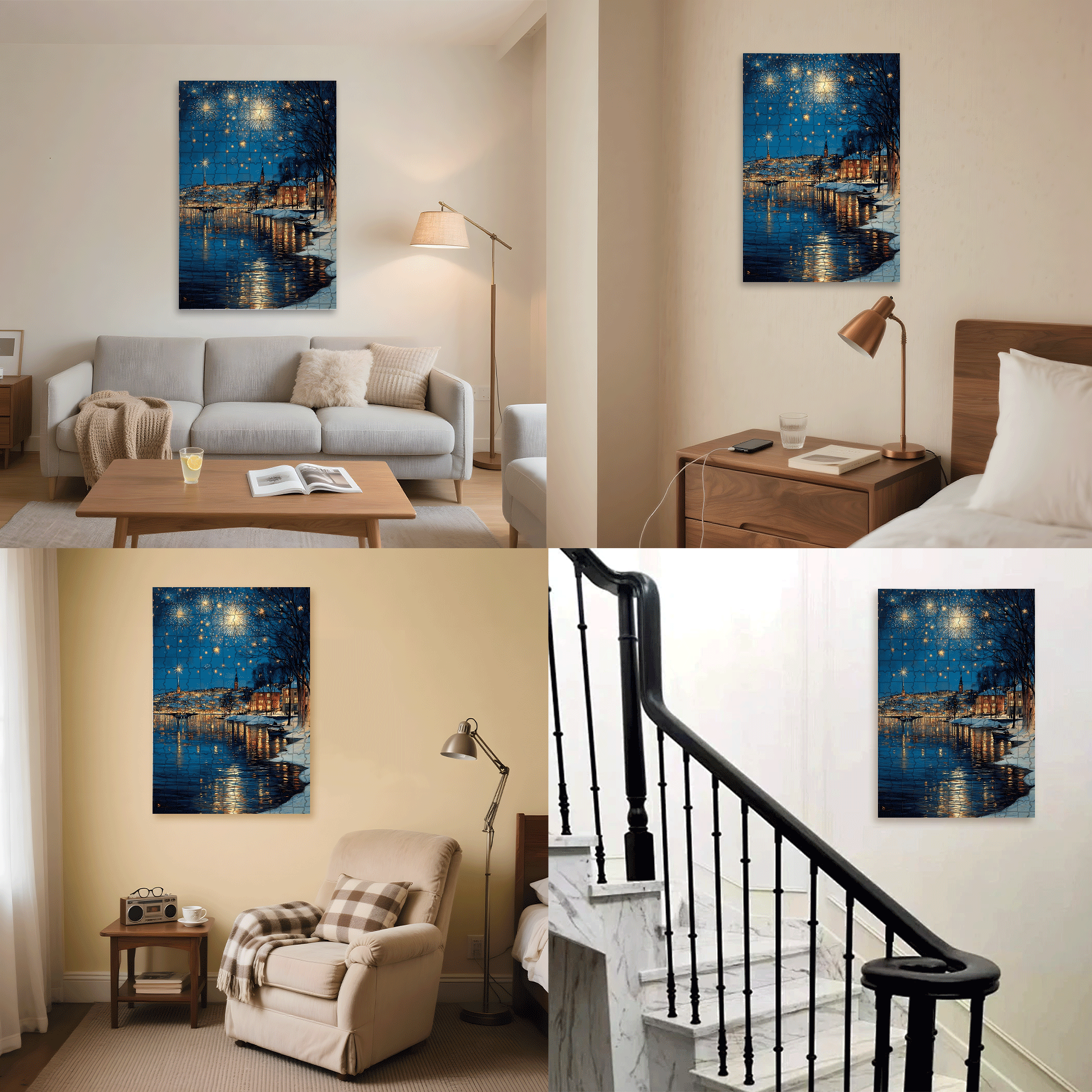 Experience The Tranquility And Profundity Of Nature 2 500pcs/1000pcs Jigsaw Puzzle, Scratch-Resistant, Interactive Family Game & Brain-Boosting DIY Decor, Perfect for Halloween, Christmas & New Year Gifts, Family Puzzle Game