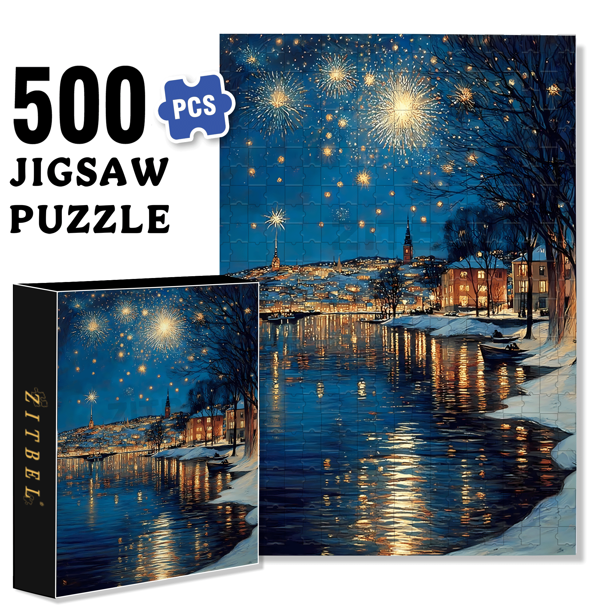 Experience The Tranquility And Profundity Of Nature 2 500pcs/1000pcs Jigsaw Puzzle, Scratch-Resistant, Interactive Family Game & Brain-Boosting DIY Decor, Perfect for Halloween, Christmas & New Year Gifts, Family Puzzle Game
