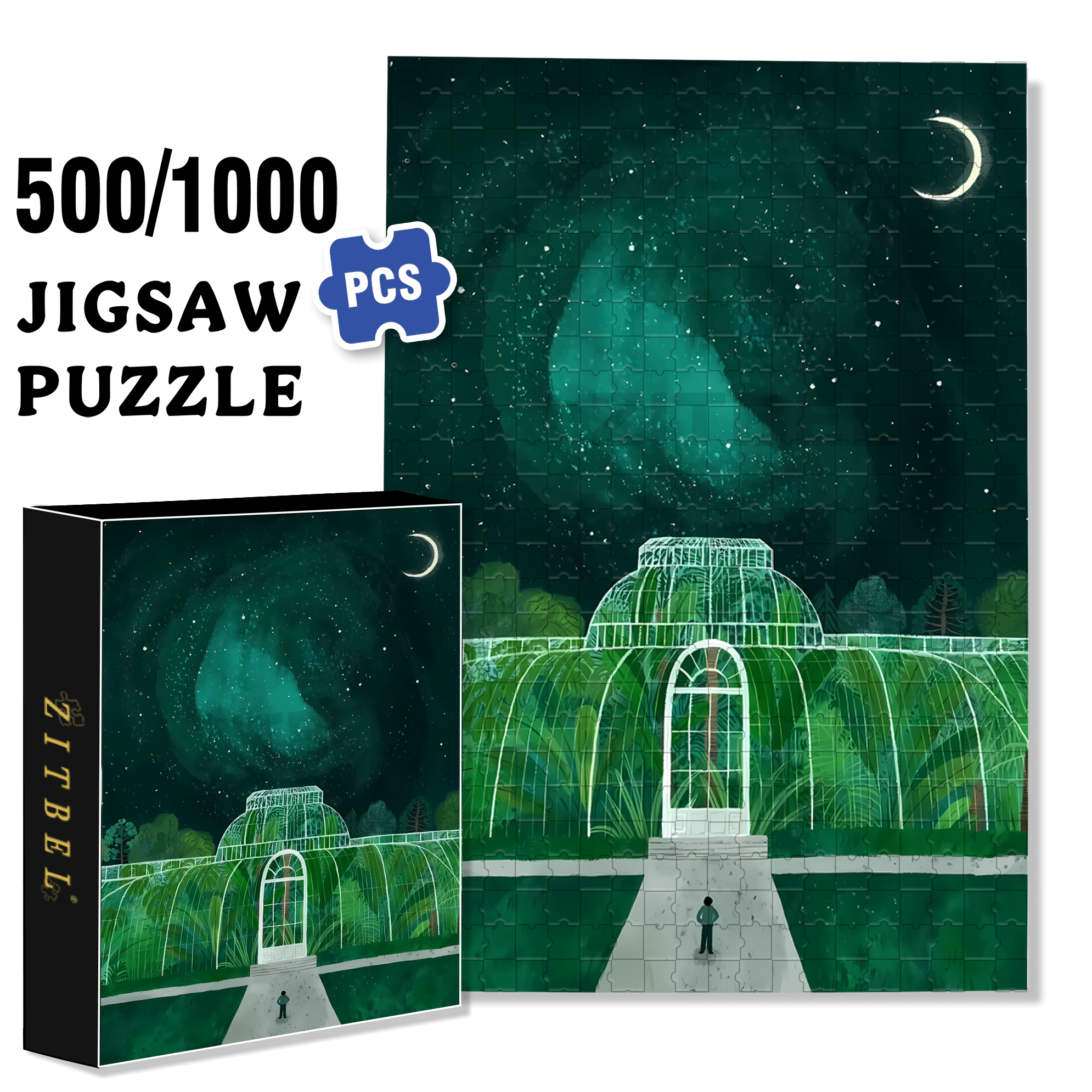 Experience The Tranquility And Profundity Of Nature 3 500pcs/1000pcs Jigsaw Puzzle, Scratch-Resistant, Interactive Family Game & Brain-Boosting DIY Decor, Perfect for Halloween, Christmas & New Year Gifts, Family Puzzle Game