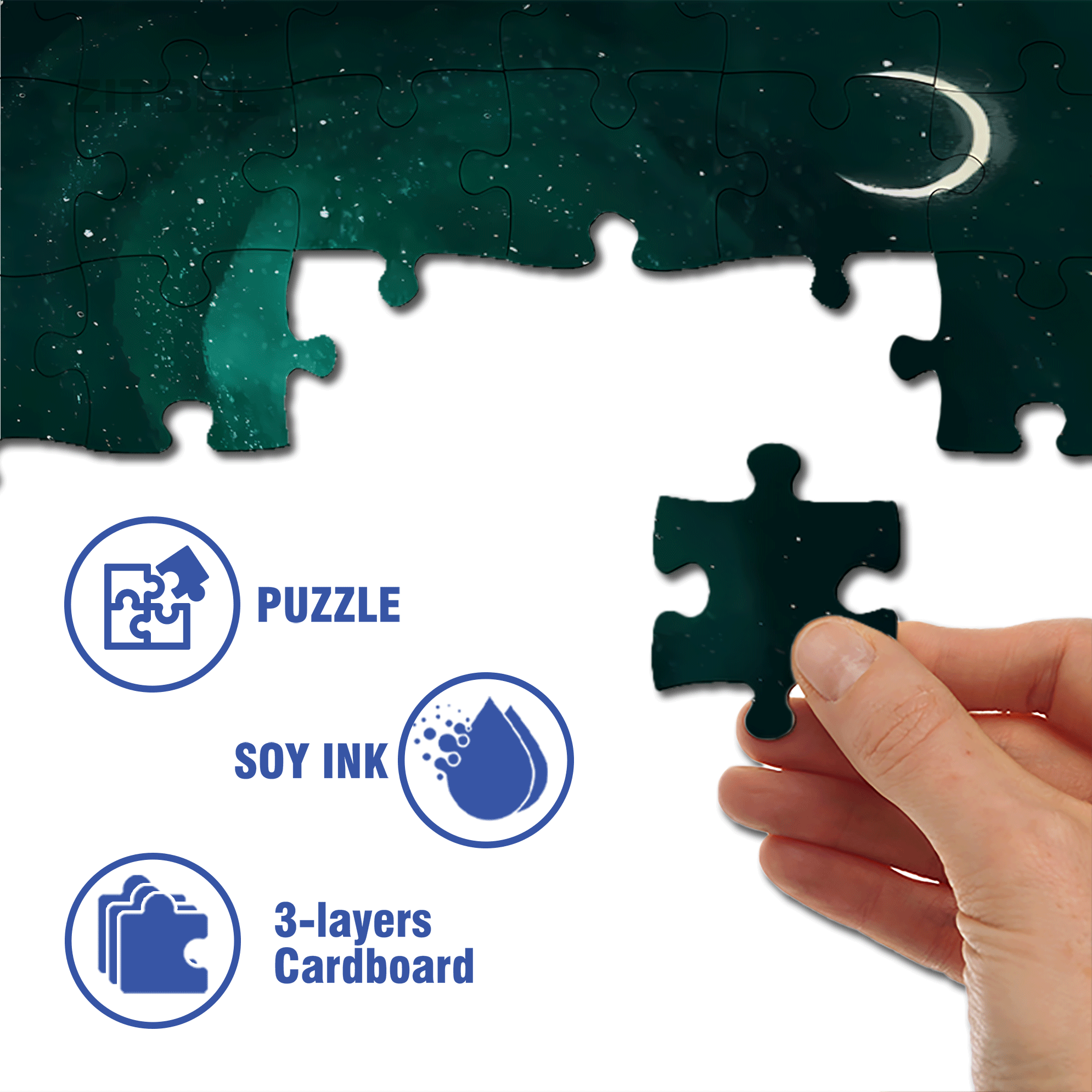 Experience The Tranquility And Profundity Of Nature 3 500pcs/1000pcs Jigsaw Puzzle, Scratch-Resistant, Interactive Family Game & Brain-Boosting DIY Decor, Perfect for Halloween, Christmas & New Year Gifts, Family Puzzle Game