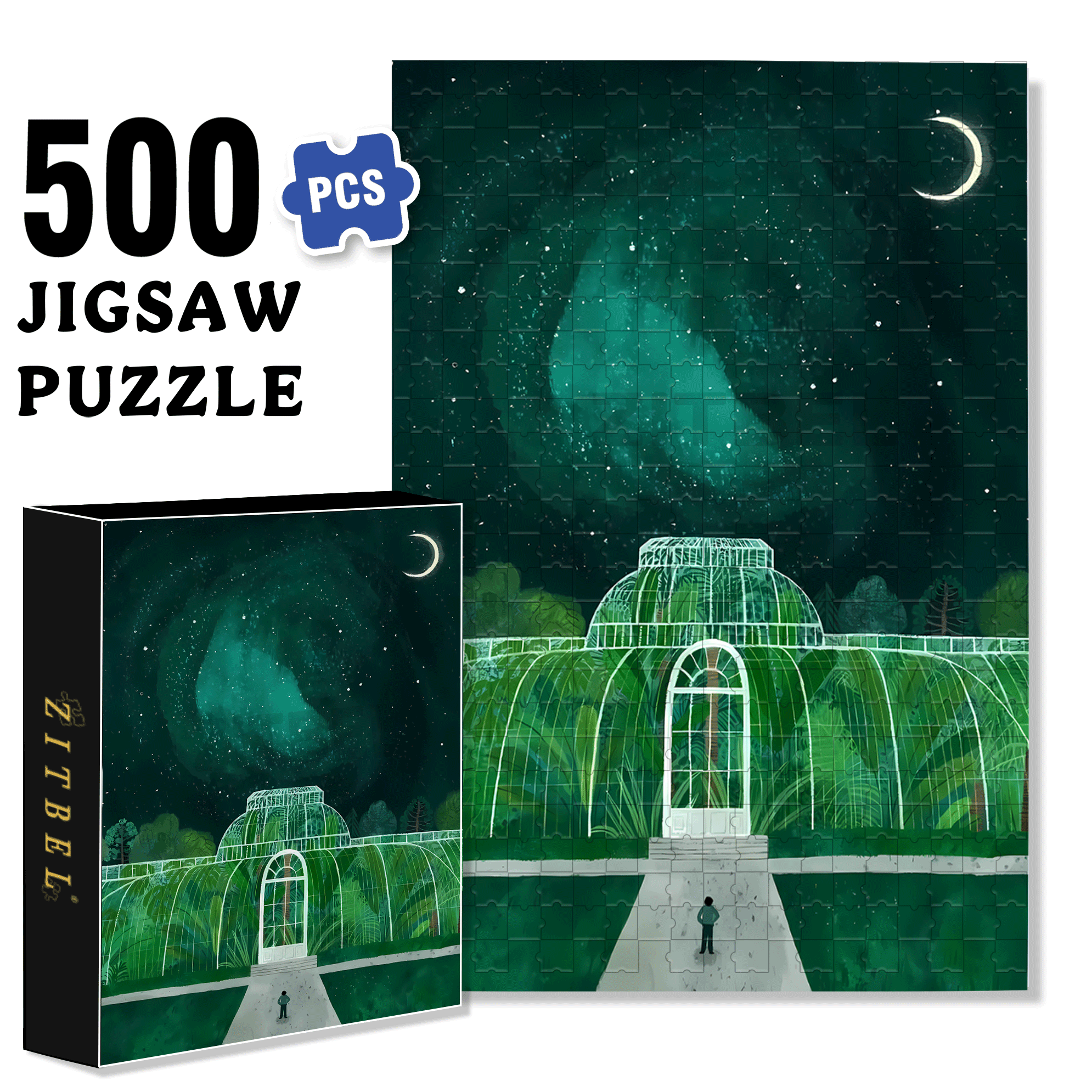 Experience The Tranquility And Profundity Of Nature 3 500pcs/1000pcs Jigsaw Puzzle, Scratch-Resistant, Interactive Family Game & Brain-Boosting DIY Decor, Perfect for Halloween, Christmas & New Year Gifts, Family Puzzle Game