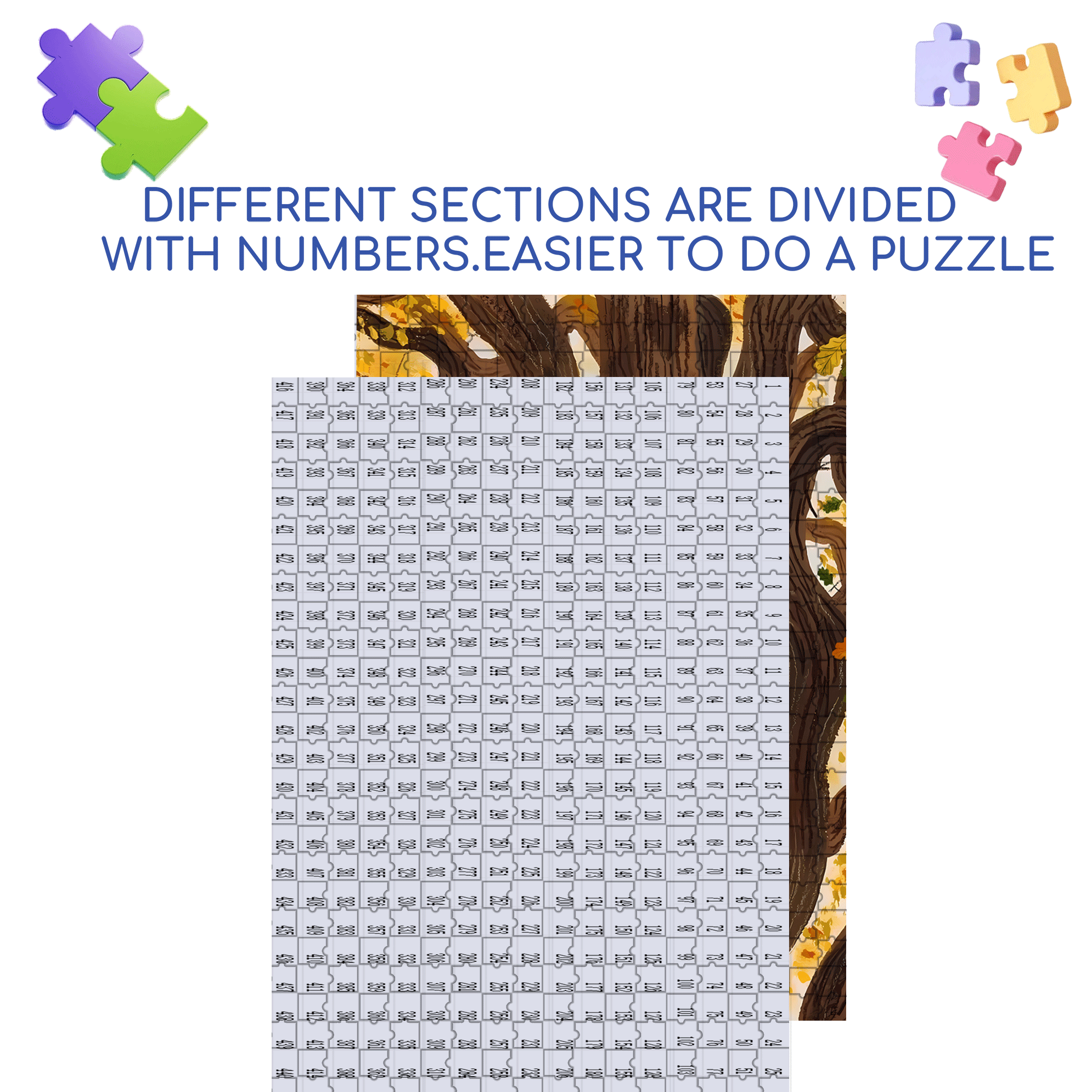 Experience The Tranquility And Profundity Of Nature 4 500pcs/1000pcs Jigsaw Puzzle, Scratch-Resistant, Interactive Family Game & Brain-Boosting DIY Decor, Perfect for Halloween, Christmas & New Year Gifts, Family Puzzle Game