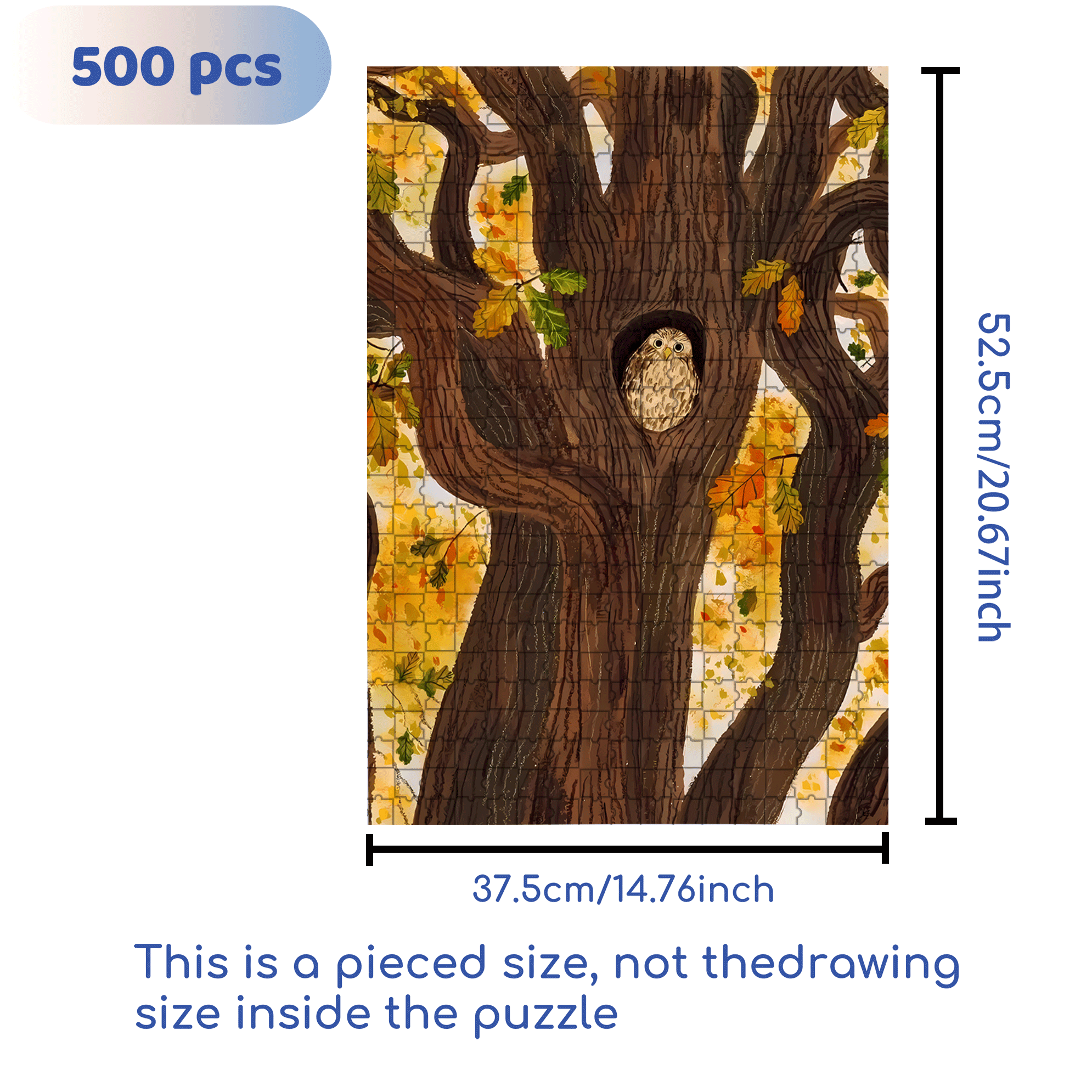 Experience The Tranquility And Profundity Of Nature 4 500pcs/1000pcs Jigsaw Puzzle, Scratch-Resistant, Interactive Family Game & Brain-Boosting DIY Decor, Perfect for Halloween, Christmas & New Year Gifts, Family Puzzle Game