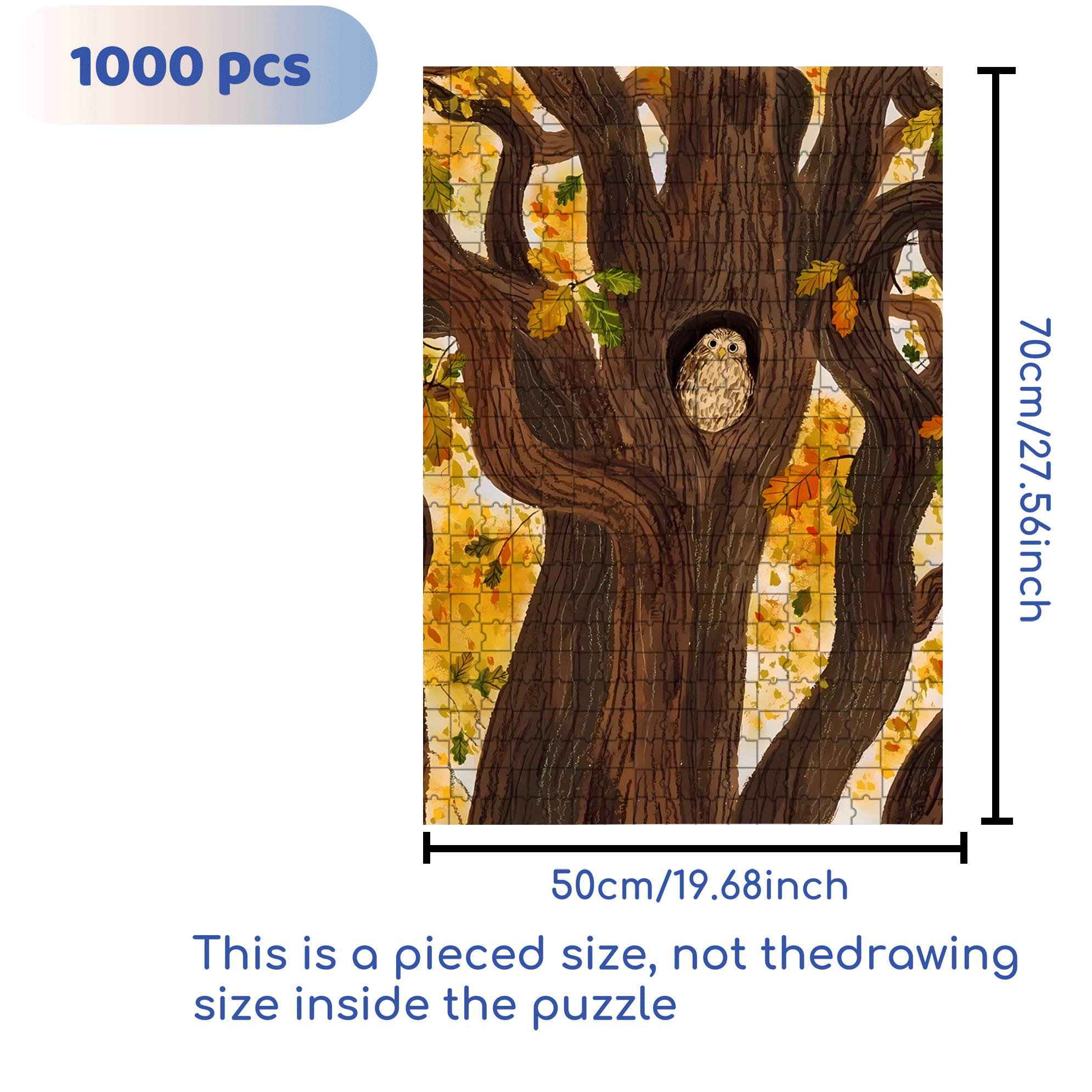 Experience The Tranquility And Profundity Of Nature 4 500pcs/1000pcs Jigsaw Puzzle, Scratch-Resistant, Interactive Family Game & Brain-Boosting DIY Decor, Perfect for Halloween, Christmas & New Year Gifts, Family Puzzle Game