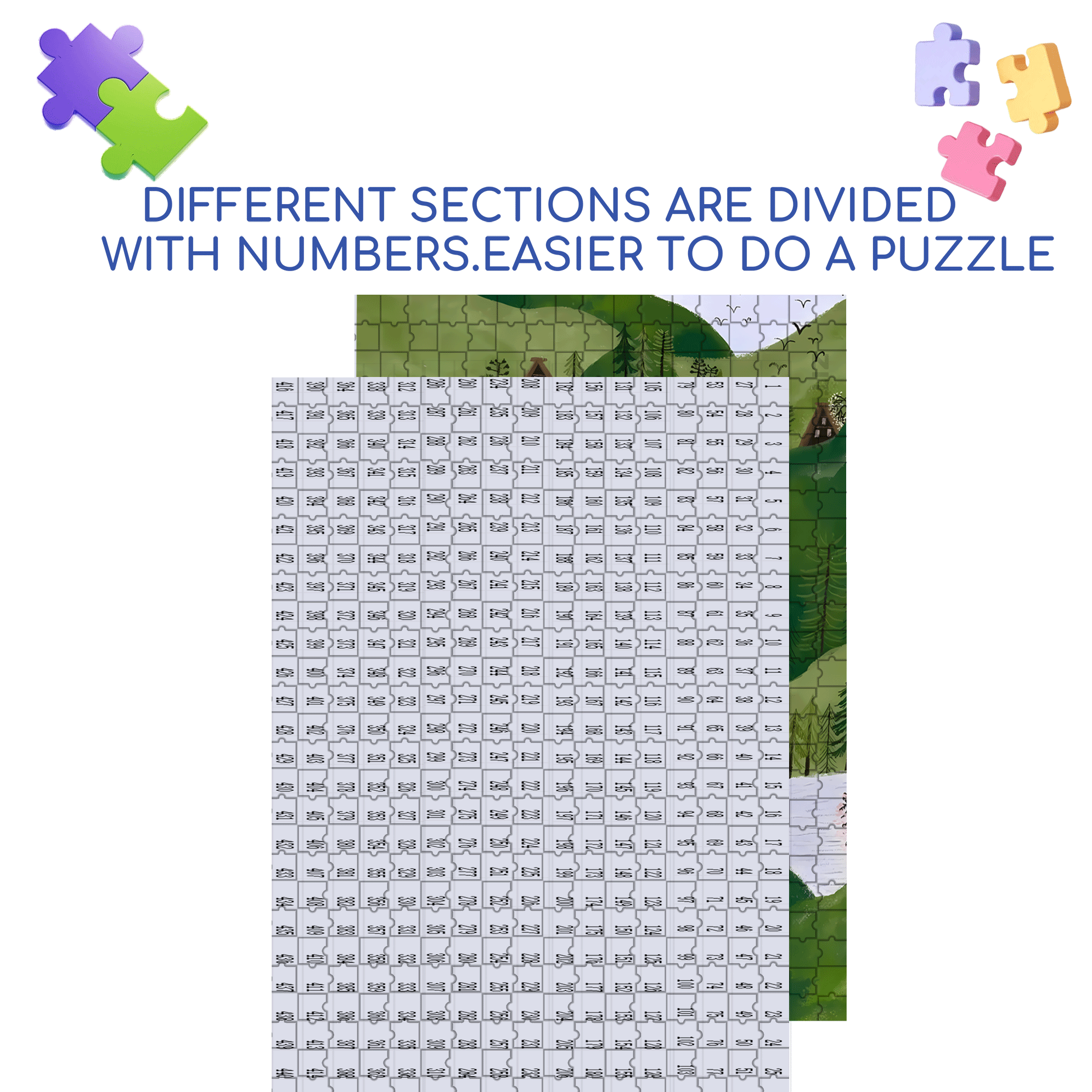 Experience The Tranquility And Profundity Of Nature 5 500pcs/1000pcs Jigsaw Puzzle, Scratch-Resistant, Interactive Family Game & Brain-Boosting DIY Decor, Perfect for Halloween, Christmas & New Year Gifts, Family Puzzle Game