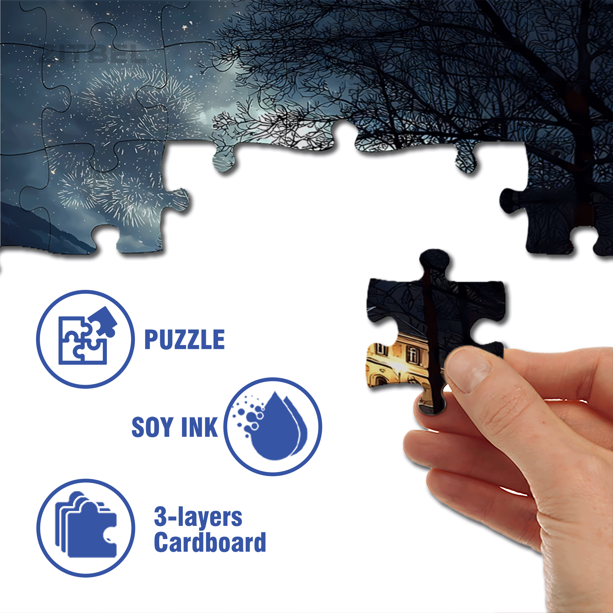 Experience The Tranquility And Profundity Of Nature 500pcs/1000pcs Jigsaw Puzzle, Scratch-Resistant, Interactive Family Game & Brain-Boosting DIY Decor, Perfect for Halloween, Christmas & New Year Gifts, Family Puzzle Game