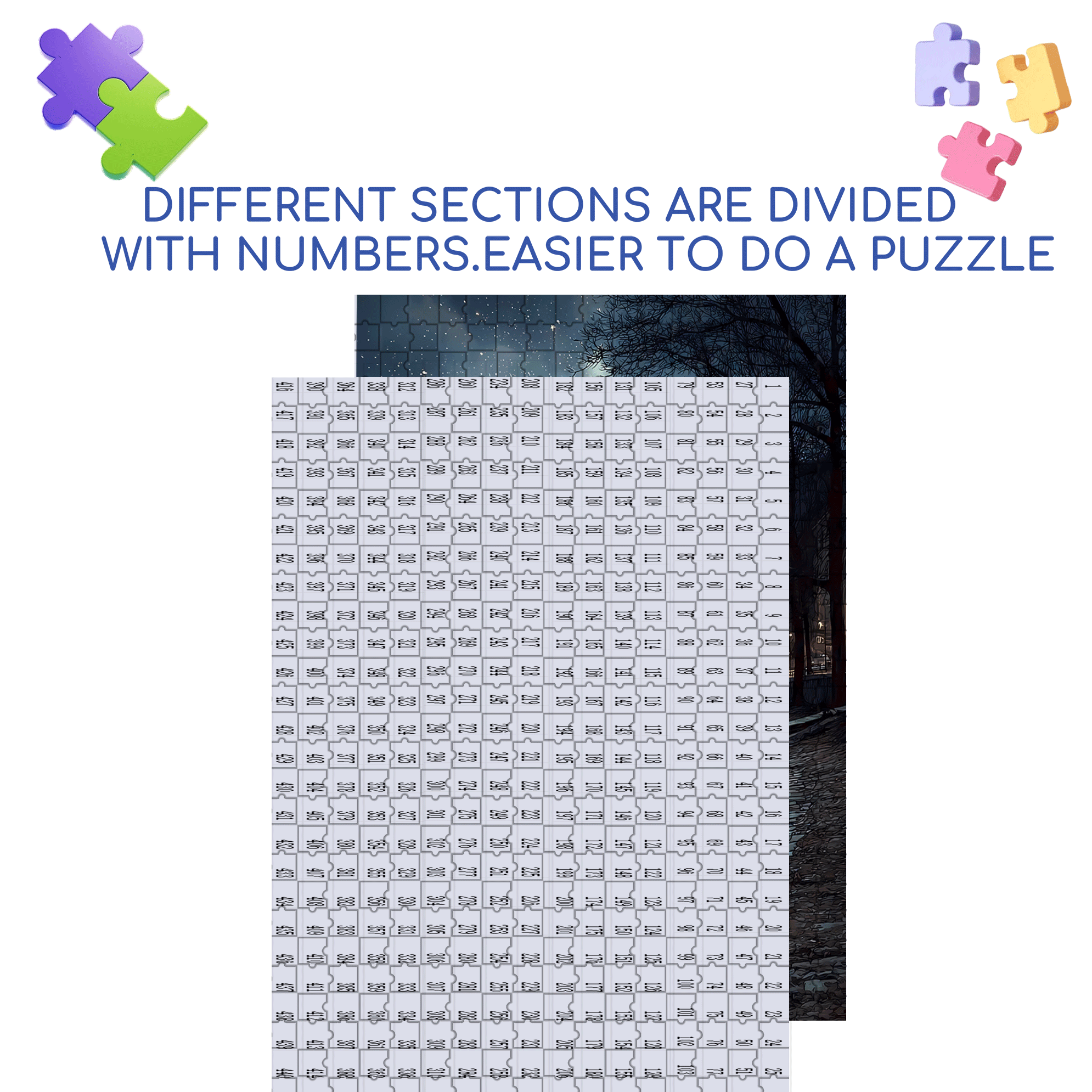 Experience The Tranquility And Profundity Of Nature 500pcs/1000pcs Jigsaw Puzzle, Scratch-Resistant, Interactive Family Game & Brain-Boosting DIY Decor, Perfect for Halloween, Christmas & New Year Gifts, Family Puzzle Game
