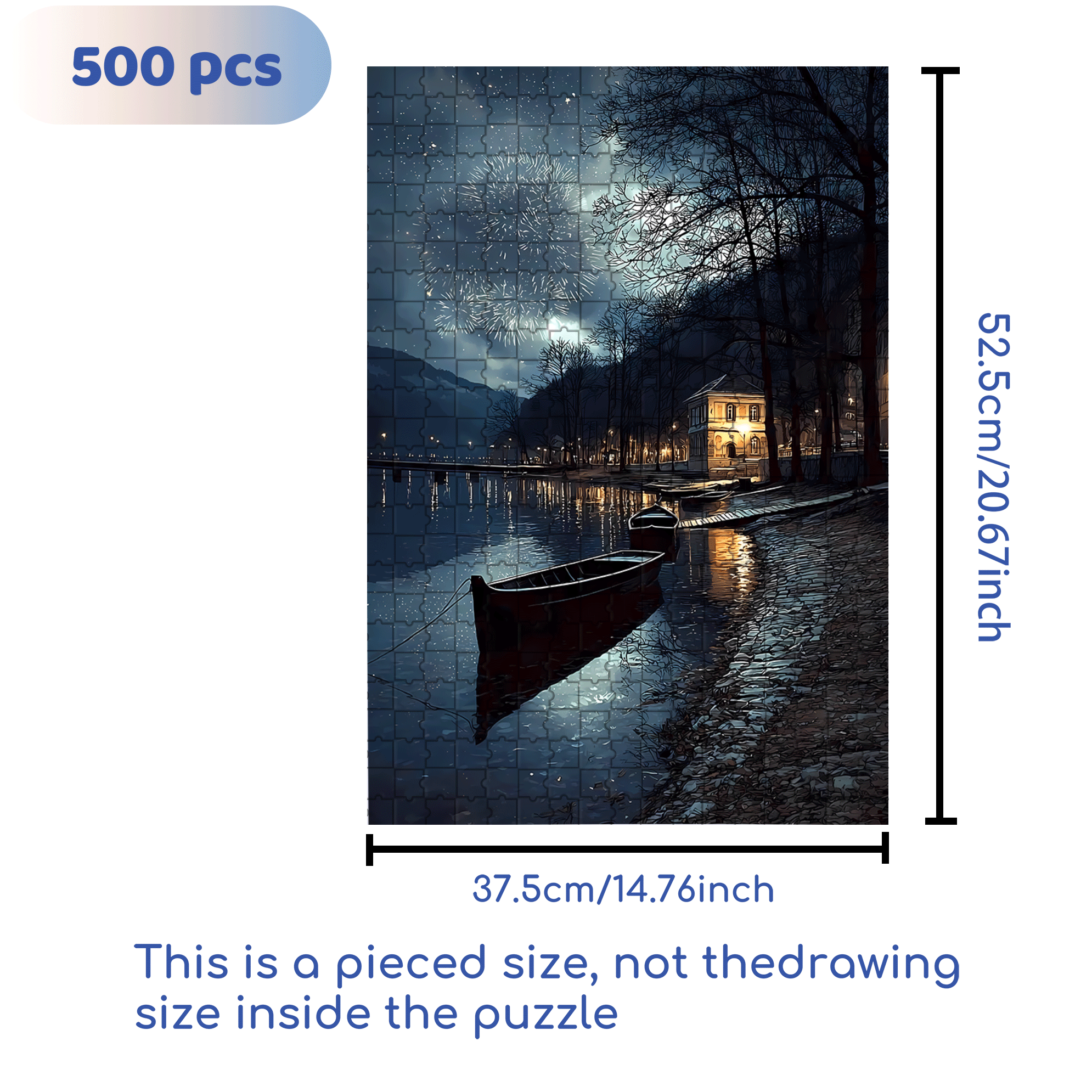 Experience The Tranquility And Profundity Of Nature 500pcs/1000pcs Jigsaw Puzzle, Scratch-Resistant, Interactive Family Game & Brain-Boosting DIY Decor, Perfect for Halloween, Christmas & New Year Gifts, Family Puzzle Game