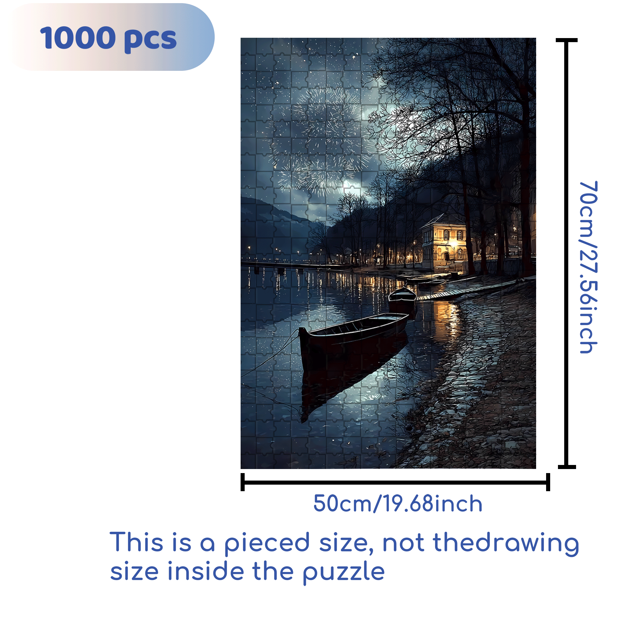 Experience The Tranquility And Profundity Of Nature 500pcs/1000pcs Jigsaw Puzzle, Scratch-Resistant, Interactive Family Game & Brain-Boosting DIY Decor, Perfect for Halloween, Christmas & New Year Gifts, Family Puzzle Game