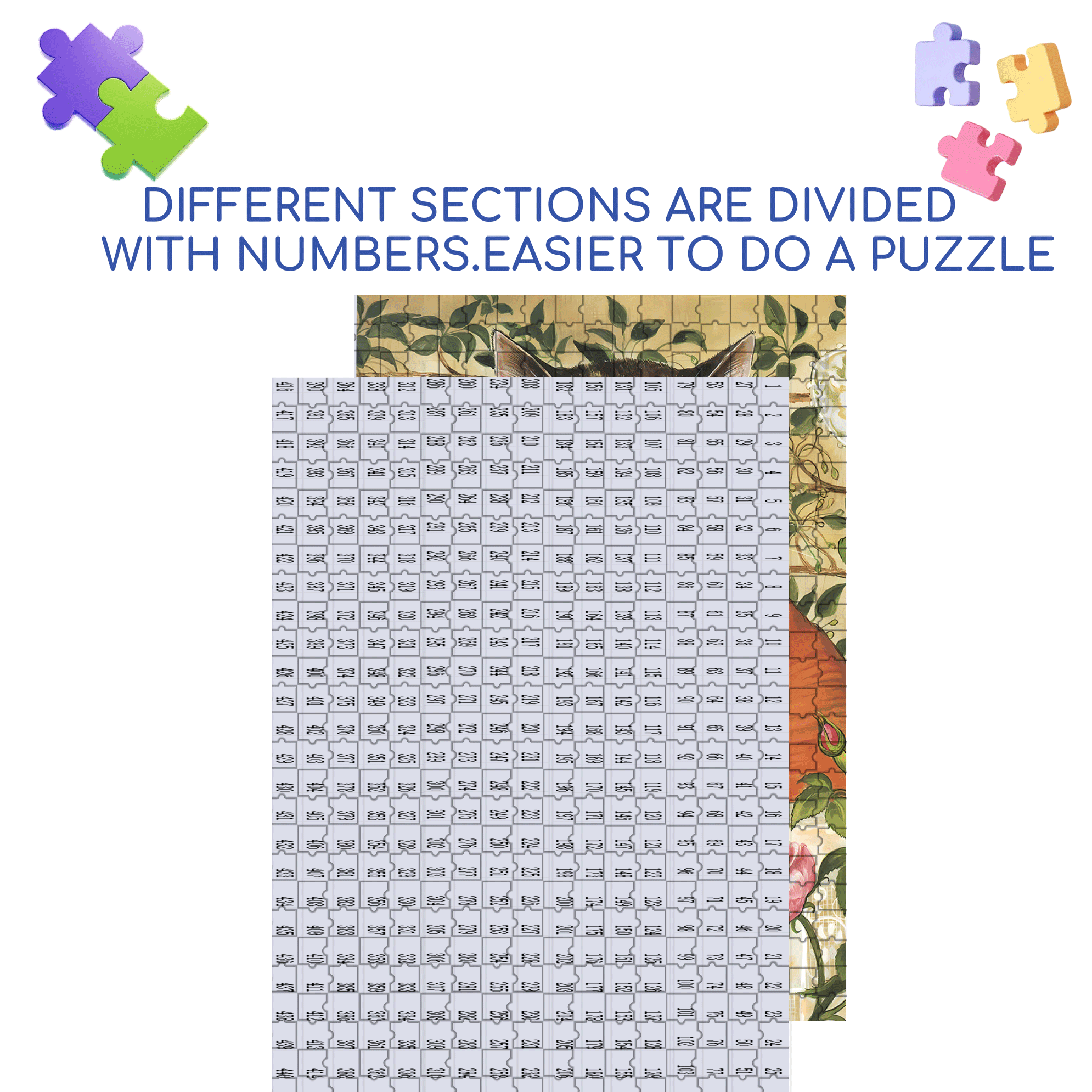 Fantastic Encounter between Cats and World Famous Paintings 10 500pcs/1000pcs Jigsaw Puzzle, Scratch-Resistant, Interactive Family Game & Brain-Boosting DIY Decor, Perfect for Halloween, Christmas & New Year Gifts, Family Puzzle Game
