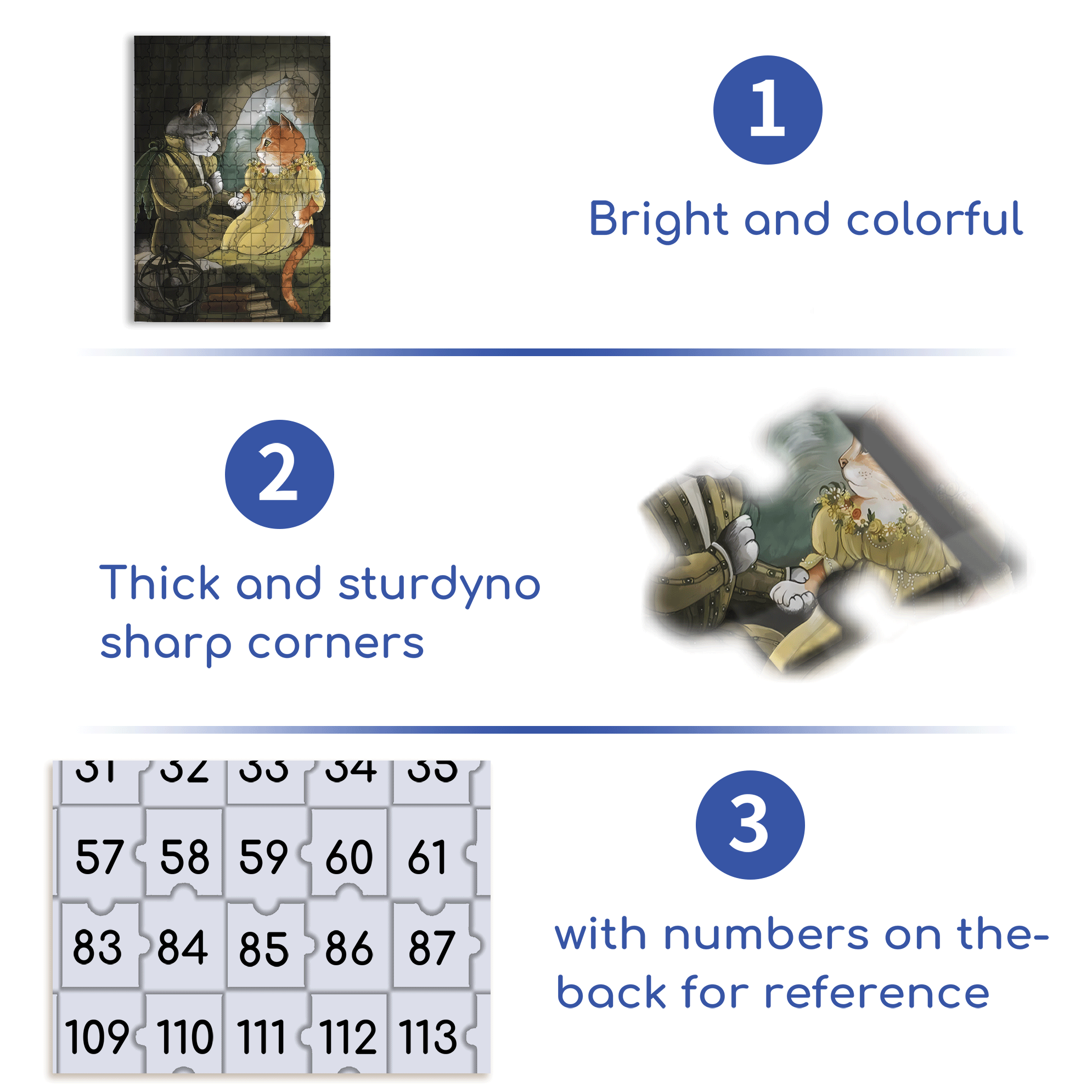 Fantastic Encounter between Cats and World Famous Paintings 16 500pcs/1000pcs Jigsaw Puzzle, Scratch-Resistant, Interactive Family Game & Brain-Boosting DIY Decor, Perfect for Halloween, Christmas & New Year Gifts, Family Puzzle Game