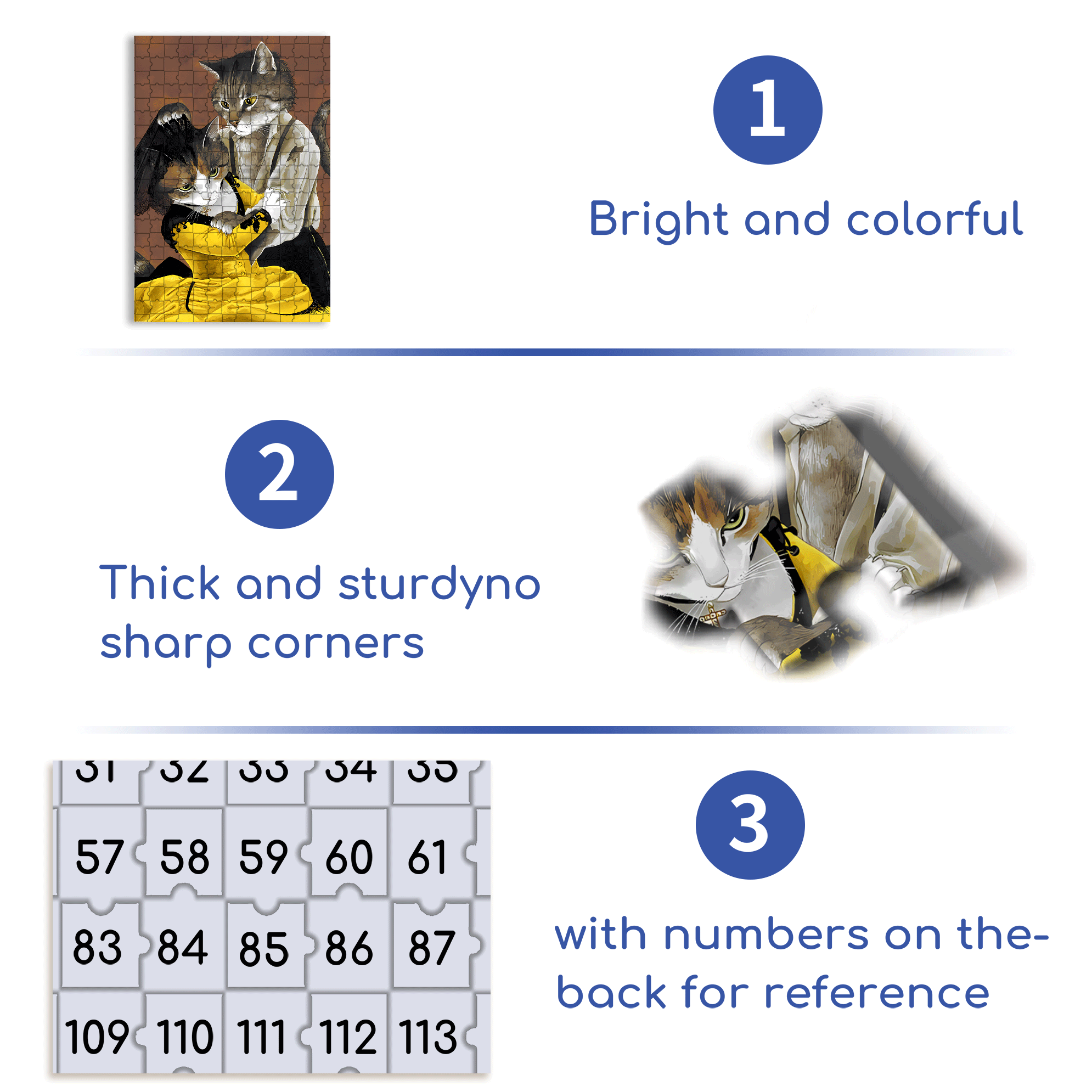 Fantastic Encounter between Cats and World Famous Paintings 6 500pcs/1000pcs Jigsaw Puzzle, Scratch-Resistant, Interactive Family Game & Brain-Boosting DIY Decor, Perfect for Halloween, Christmas & New Year Gifts, Family Puzzle Game