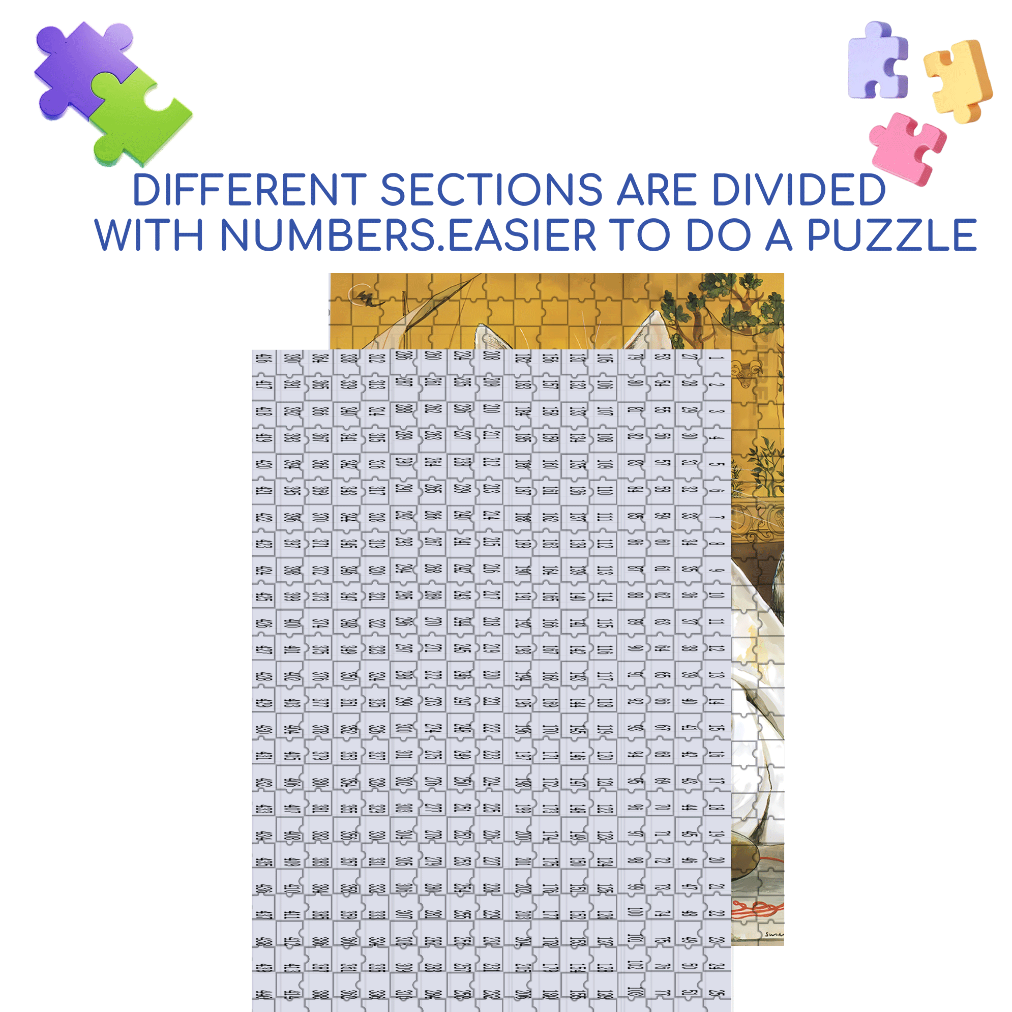 Fantastic Encounter between Cats and World Famous Paintings 8 500pcs/1000pcs Jigsaw Puzzle, Scratch-Resistant, Interactive Family Game & Brain-Boosting DIY Decor, Perfect for Halloween, Christmas & New Year Gifts, Family Puzzle Game