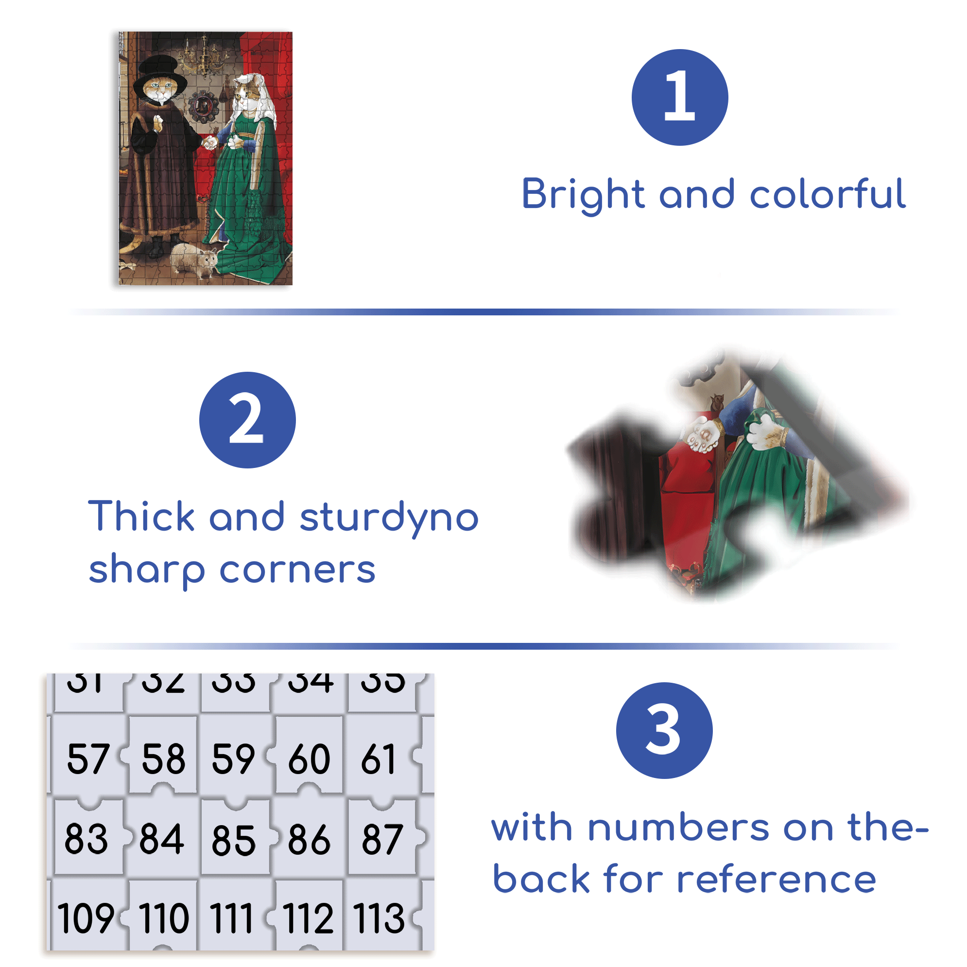 Fantastic Encounter between Cats and World Famous Paintings 9 500pcs/1000pcs Jigsaw Puzzle, Scratch-Resistant, Interactive Family Game & Brain-Boosting DIY Decor, Perfect for Halloween, Christmas & New Year Gifts, Family Puzzle Game