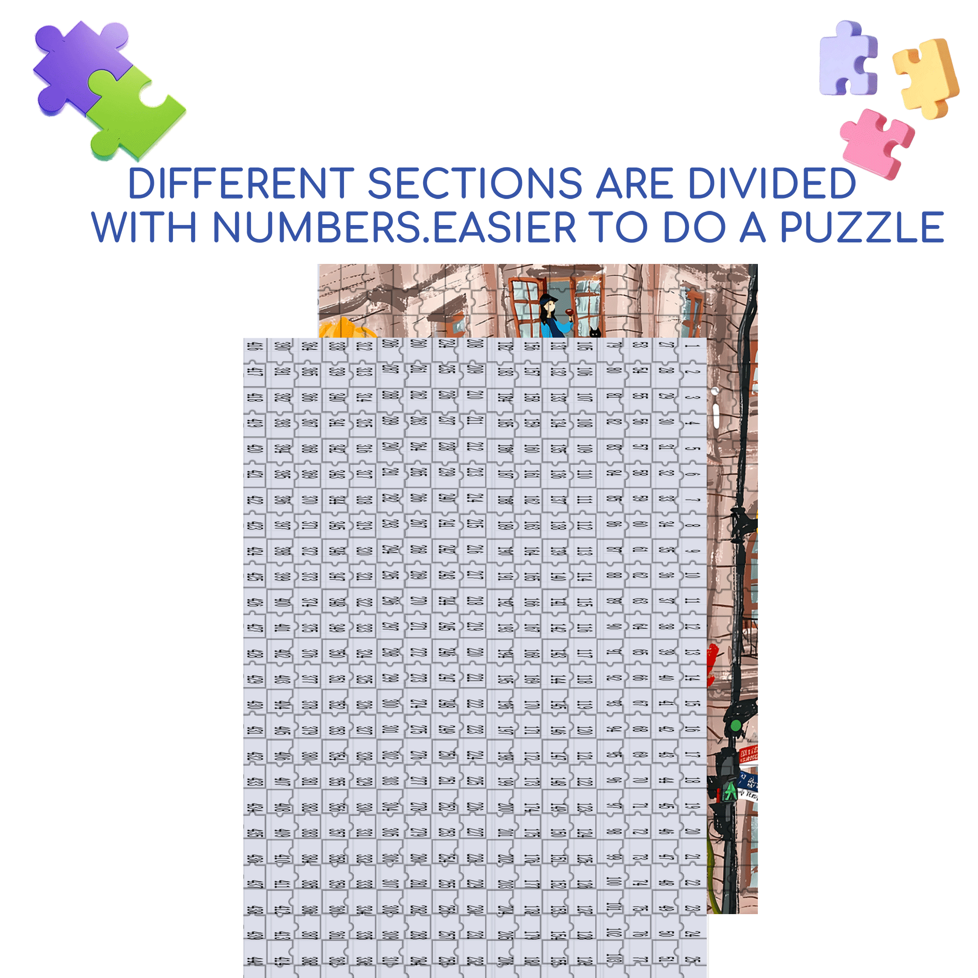 Building Musician 500pcs/1000pcs Jigsaw Puzzle, Scratch-Resistant, Interactive Family Game & Brain-Boosting DIY Decor, Perfect for Halloween, Christmas & New Year Gifts, Family Puzzle Game