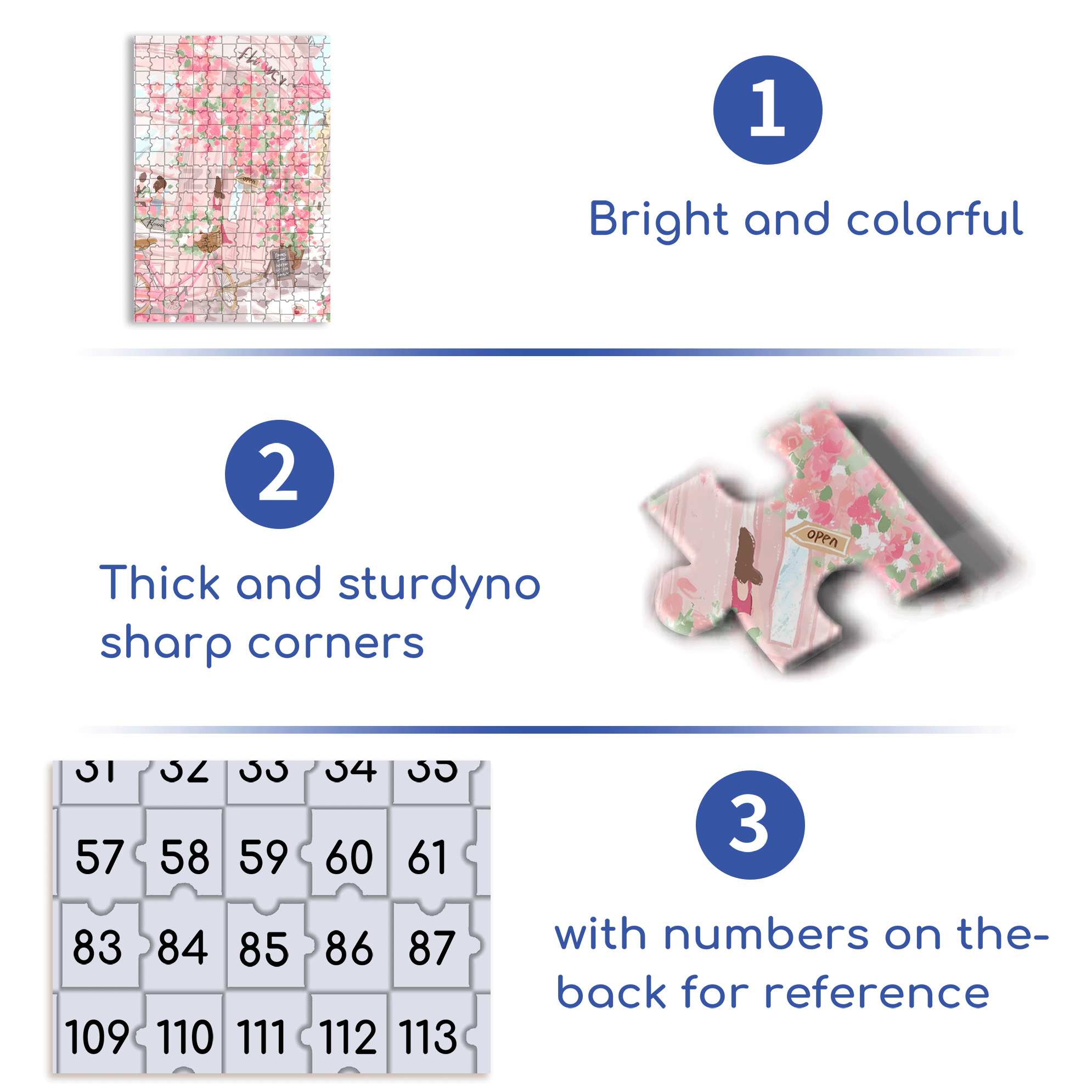 Buy A Bouquet Of Flowers 500pcs/1000pcs Jigsaw Puzzle, Scratch-Resistant, Interactive Family Game & Brain-Boosting DIY Decor, Perfect for Halloween, Christmas & New Year Gifts, Family Puzzle Game