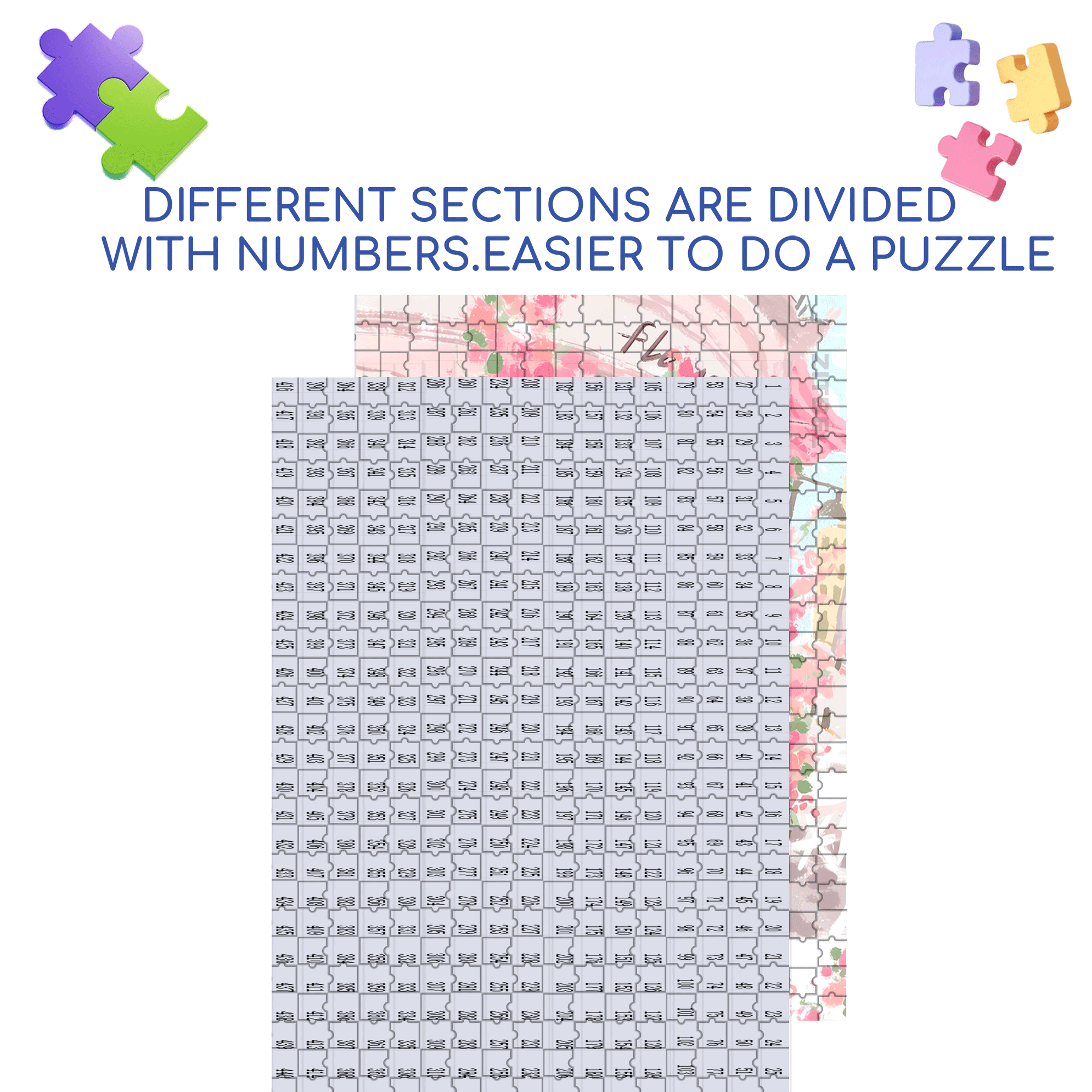 Buy A Bouquet Of Flowers 500pcs/1000pcs Jigsaw Puzzle, Scratch-Resistant, Interactive Family Game & Brain-Boosting DIY Decor, Perfect for Halloween, Christmas & New Year Gifts, Family Puzzle Game