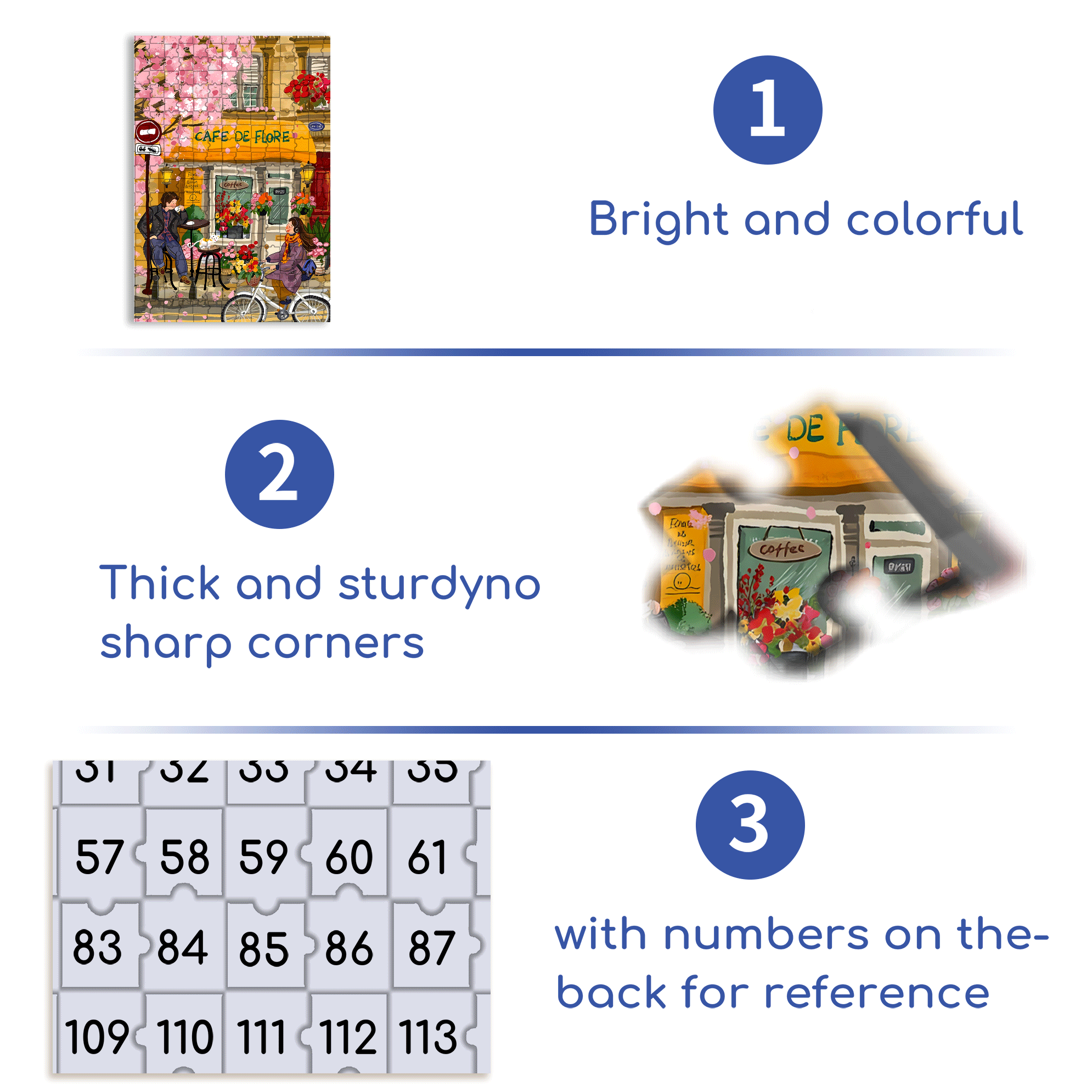 Cafe DE Flore 500pcs/1000pcs Jigsaw Puzzle, Scratch-Resistant, Interactive Family Game & Brain-Boosting DIY Decor, Perfect for Halloween, Christmas & New Year Gifts, Family Puzzle Game