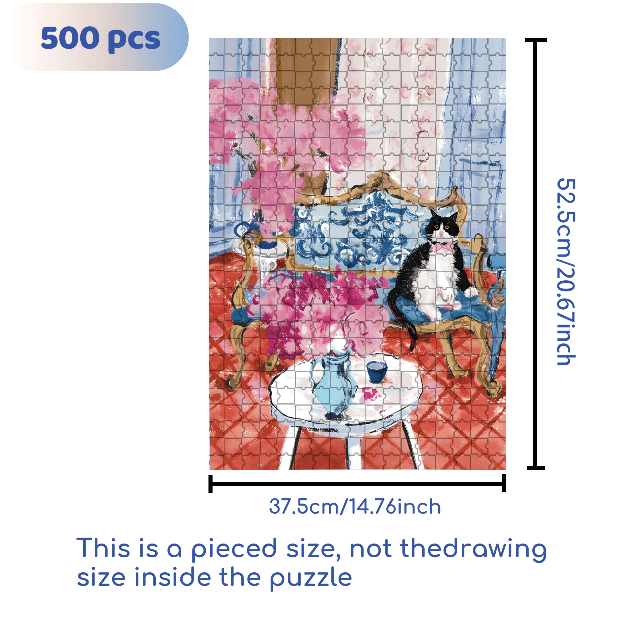 Cat That Loves To Lie On The Sofa 2 500pcs/1000pcs Jigsaw Puzzle, Scratch-Resistant, Interactive Family Game & Brain-Boosting DIY Decor, Perfect for Halloween, Christmas & New Year Gifts, Family Puzzle Game
