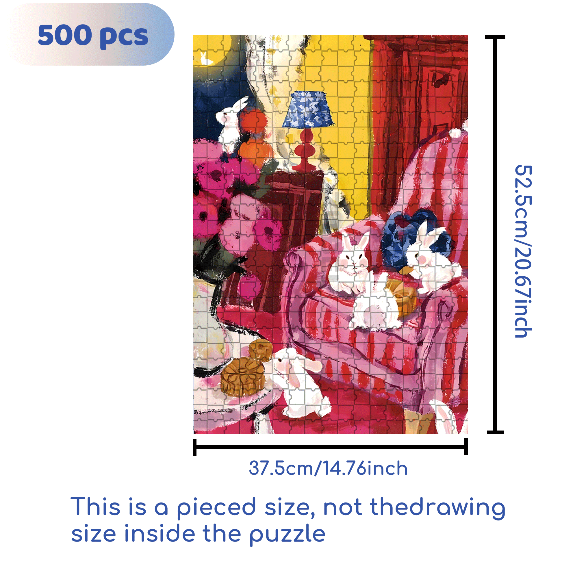 Cat That Loves To Lie On The Sofa 3 500pcs/1000pcs Jigsaw Puzzle, Scratch-Resistant, Interactive Family Game & Brain-Boosting DIY Decor, Perfect for Halloween, Christmas & New Year Gifts, Family Puzzle Game
