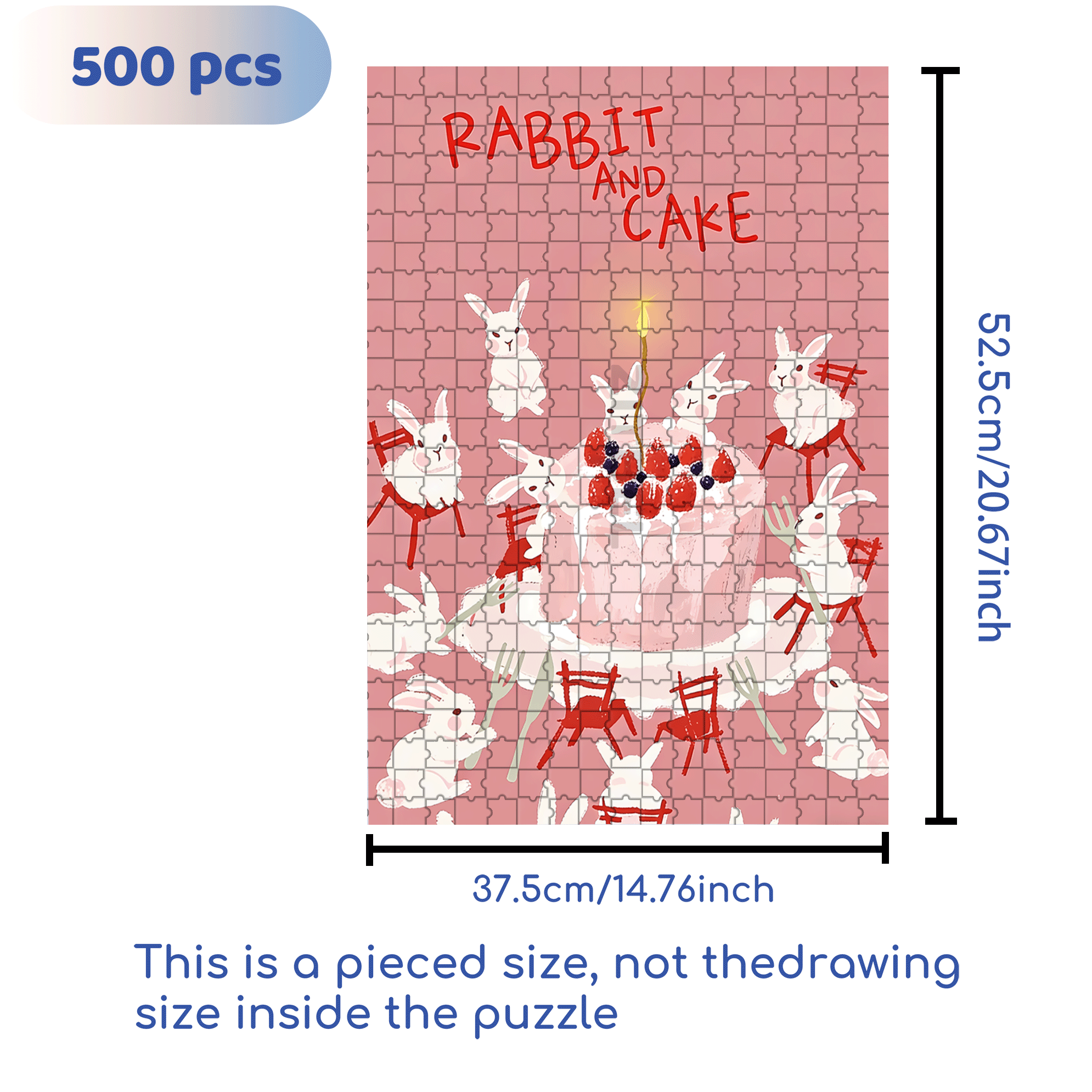 Celebrate Birthdays Together 500pcs/1000pcs Jigsaw Puzzle, Scratch-Resistant, Interactive Family Game & Brain-Boosting DIY Decor, Perfect for Halloween, Christmas & New Year Gifts, Family Puzzle Game