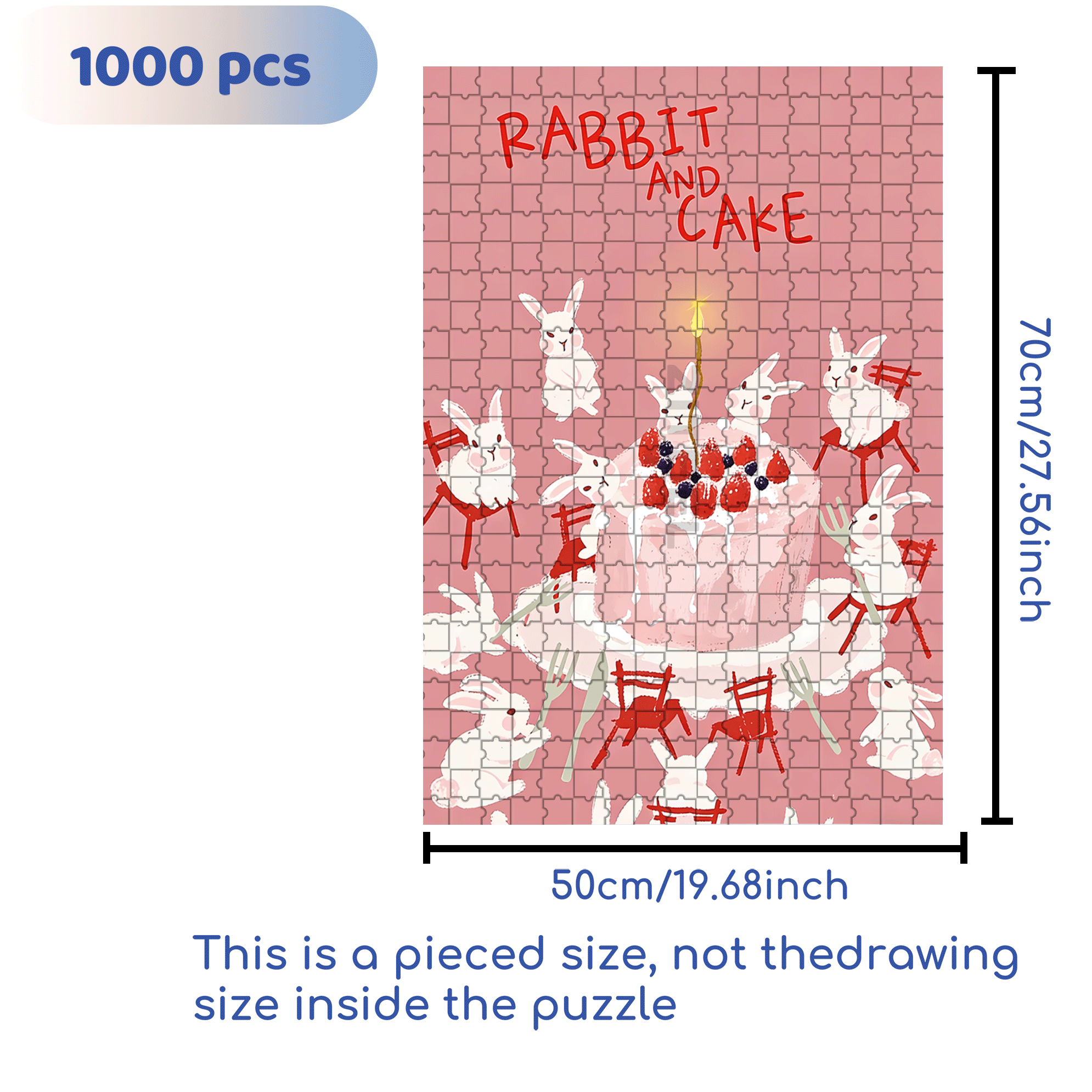 Celebrate Birthdays Together 500pcs/1000pcs Jigsaw Puzzle, Scratch-Resistant, Interactive Family Game & Brain-Boosting DIY Decor, Perfect for Halloween, Christmas & New Year Gifts, Family Puzzle Game
