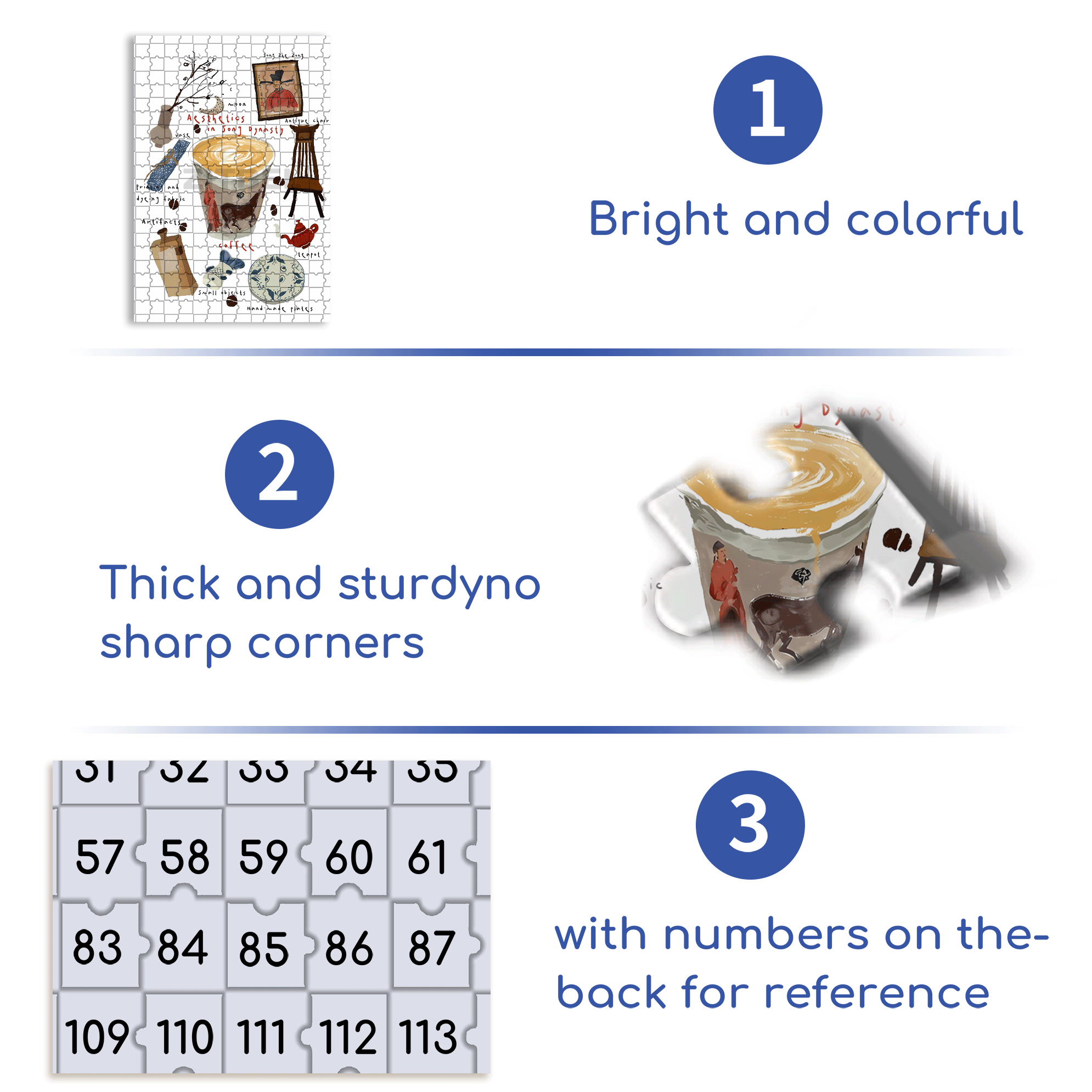 Chinese Style Caf¨¦ 500pcs/1000pcs Jigsaw Puzzle, Scratch-Resistant, Interactive Family Game & Brain-Boosting DIY Decor, Perfect for Halloween, Christmas & New Year Gifts, Family Puzzle Game