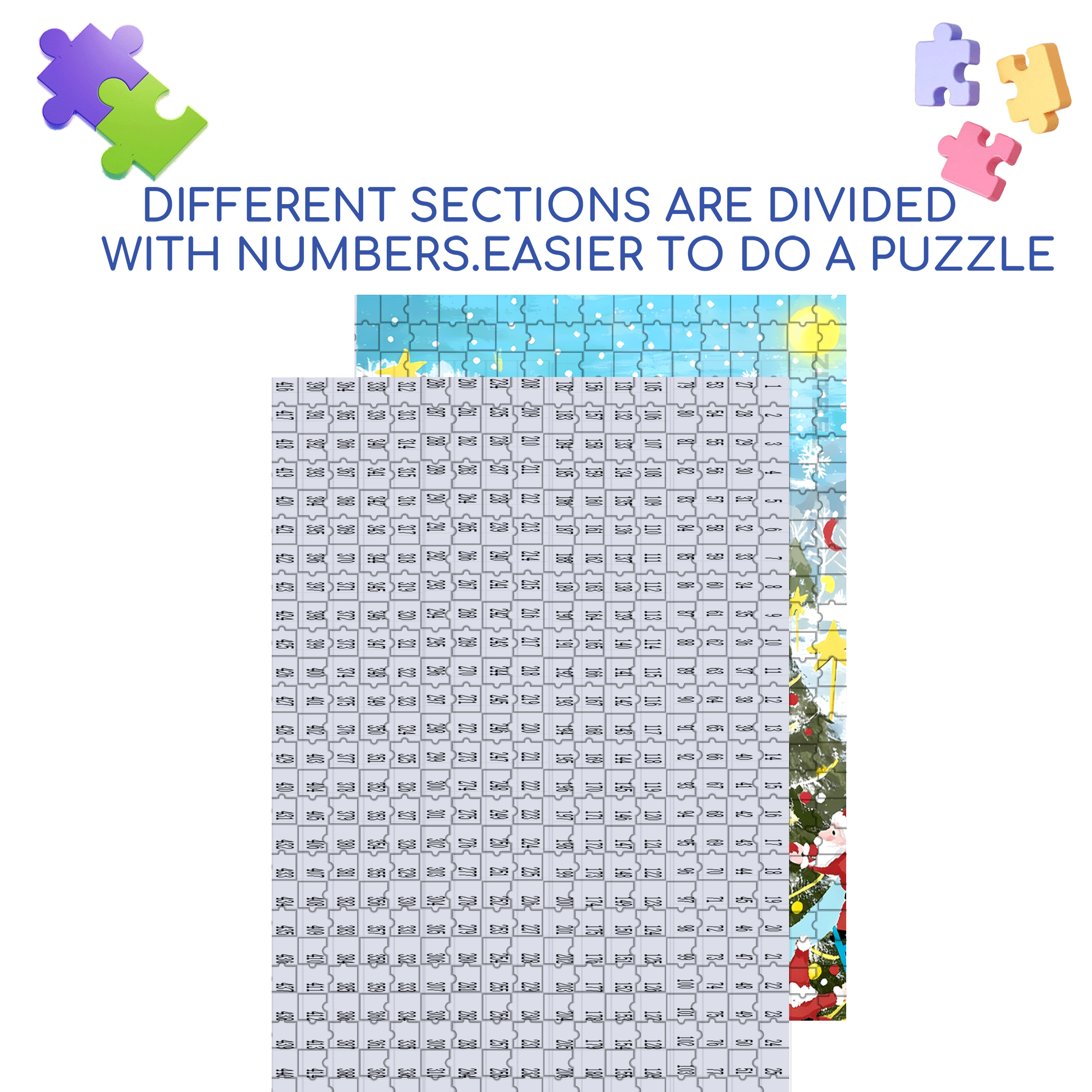 Christmas Party 500pcs/1000pcs Jigsaw Puzzle, Scratch-Resistant, Interactive Family Game & Brain-Boosting DIY Decor, Perfect for Halloween, Christmas & New Year Gifts, Family Puzzle Game