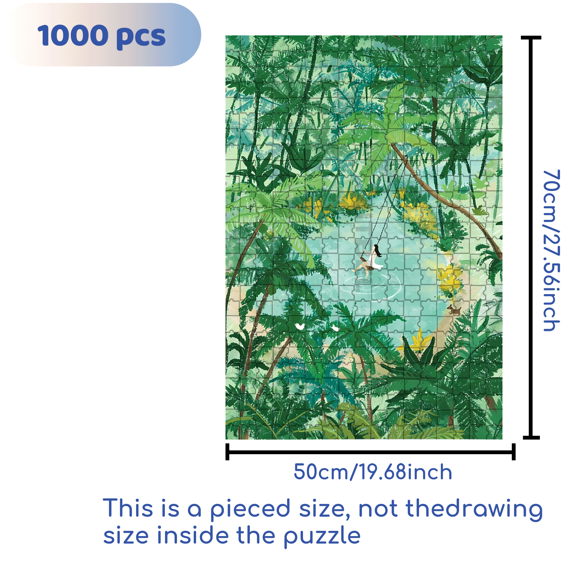 Coconut Grove 500pcs/1000pcs Jigsaw Puzzle, Scratch-Resistant, Interactive Family Game & Brain-Boosting DIY Decor, Perfect for Halloween, Christmas & New Year Gifts, Family Puzzle Game