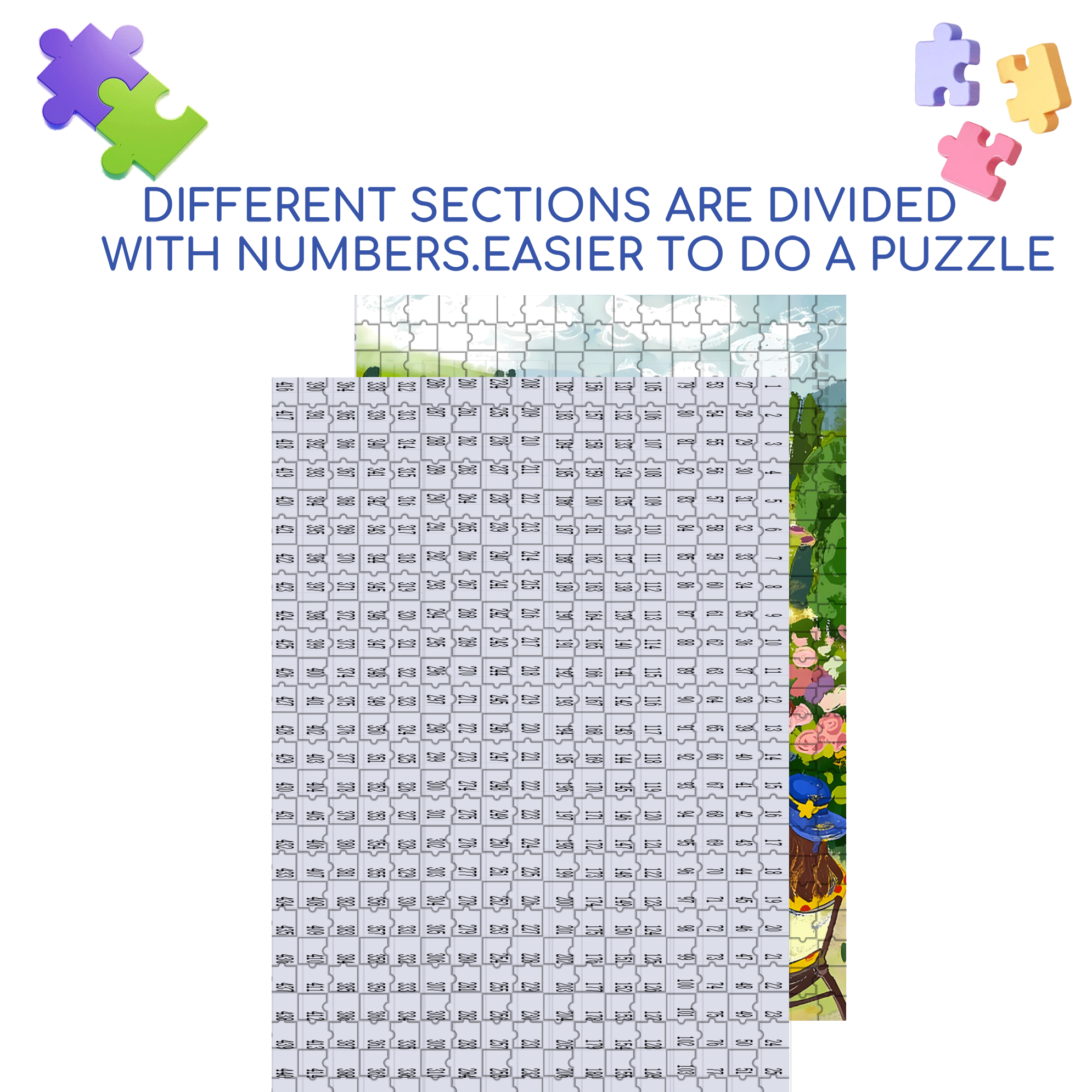 Cool Breeze 500pcs/1000pcs Jigsaw Puzzle, Scratch-Resistant, Interactive Family Game & Brain-Boosting DIY Decor, Perfect for Halloween, Christmas & New Year Gifts, Family Puzzle Game