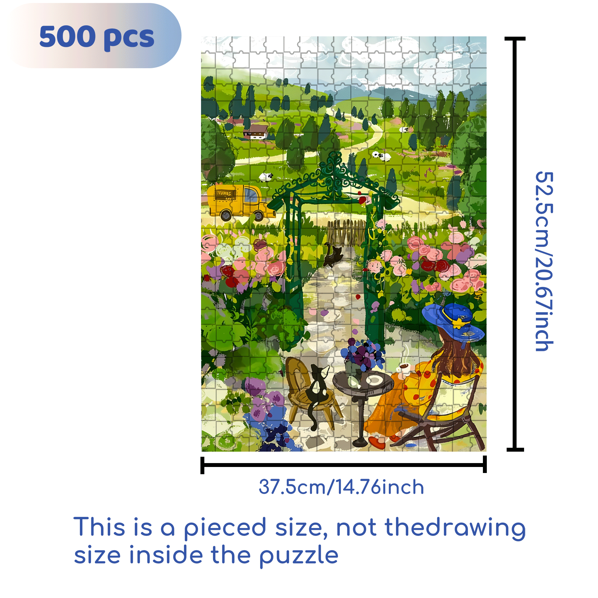 Cool Breeze 500pcs/1000pcs Jigsaw Puzzle, Scratch-Resistant, Interactive Family Game & Brain-Boosting DIY Decor, Perfect for Halloween, Christmas & New Year Gifts, Family Puzzle Game