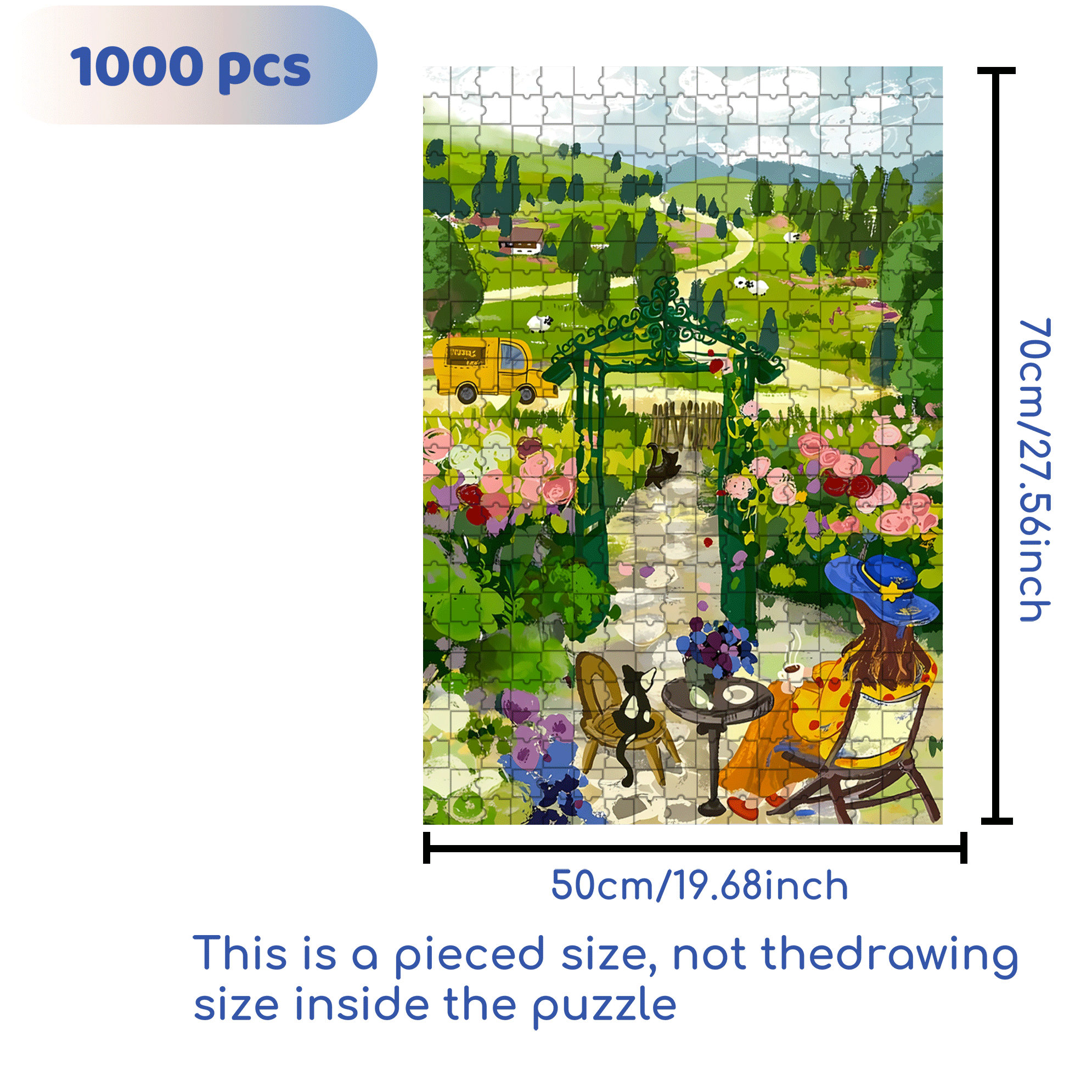Cool Breeze 500pcs/1000pcs Jigsaw Puzzle, Scratch-Resistant, Interactive Family Game & Brain-Boosting DIY Decor, Perfect for Halloween, Christmas & New Year Gifts, Family Puzzle Game
