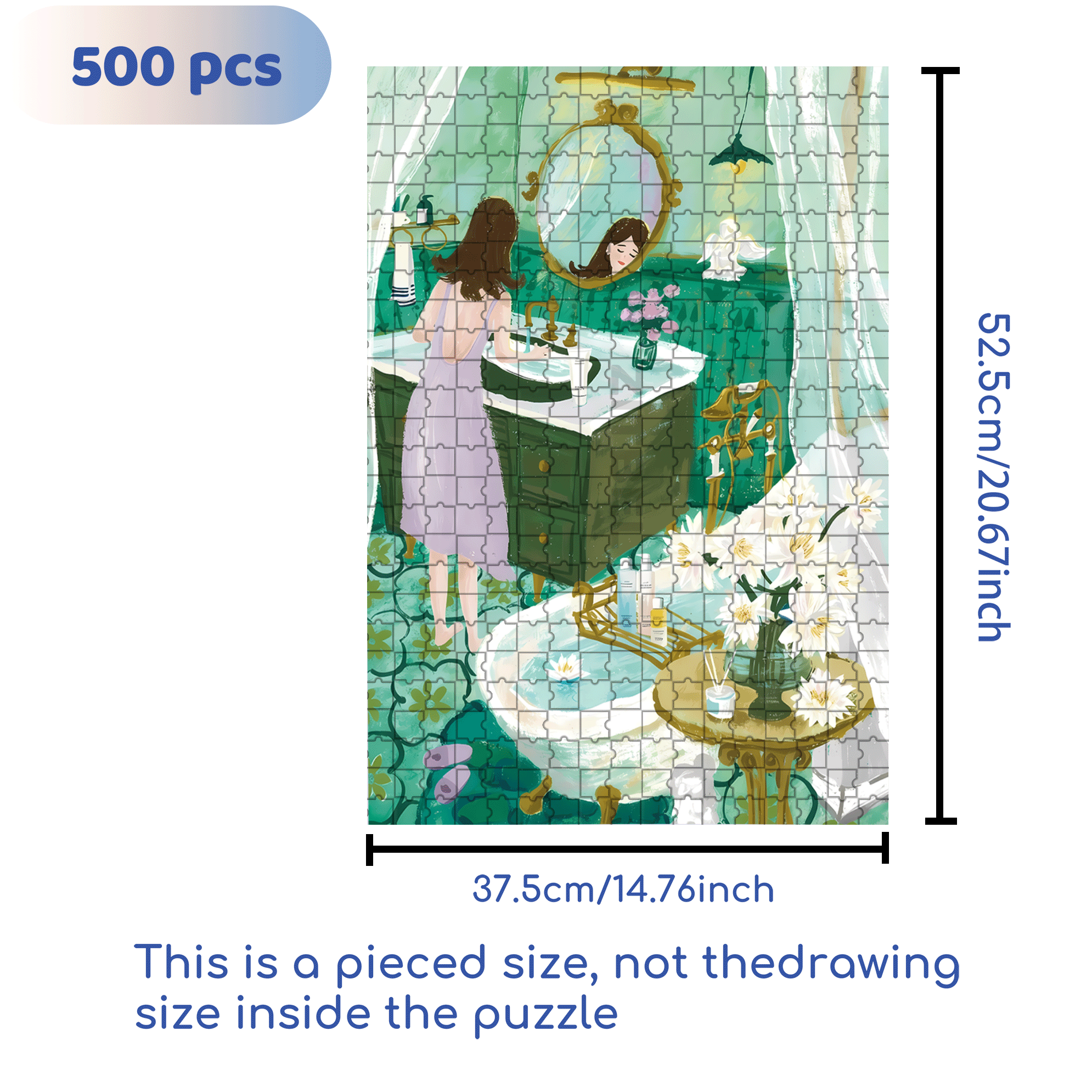 Cool Feeling 500pcs/1000pcs Jigsaw Puzzle, Scratch-Resistant, Interactive Family Game & Brain-Boosting DIY Decor, Perfect for Halloween, Christmas & New Year Gifts, Family Puzzle Game