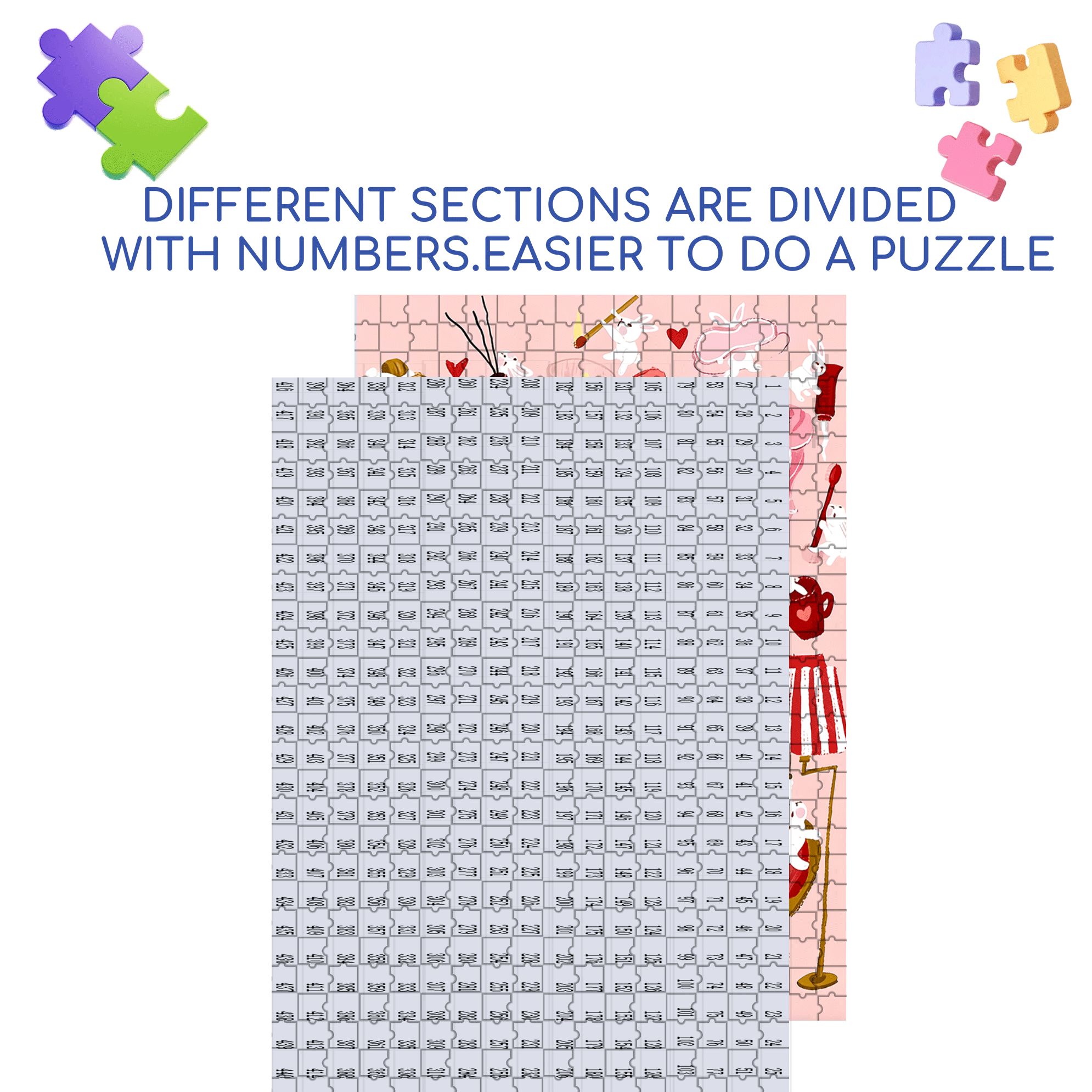 Cotton Candy Bubbles 500pcs/1000pcs Jigsaw Puzzle, Scratch-Resistant, Interactive Family Game & Brain-Boosting DIY Decor, Perfect for Halloween, Christmas & New Year Gifts, Family Puzzle Game