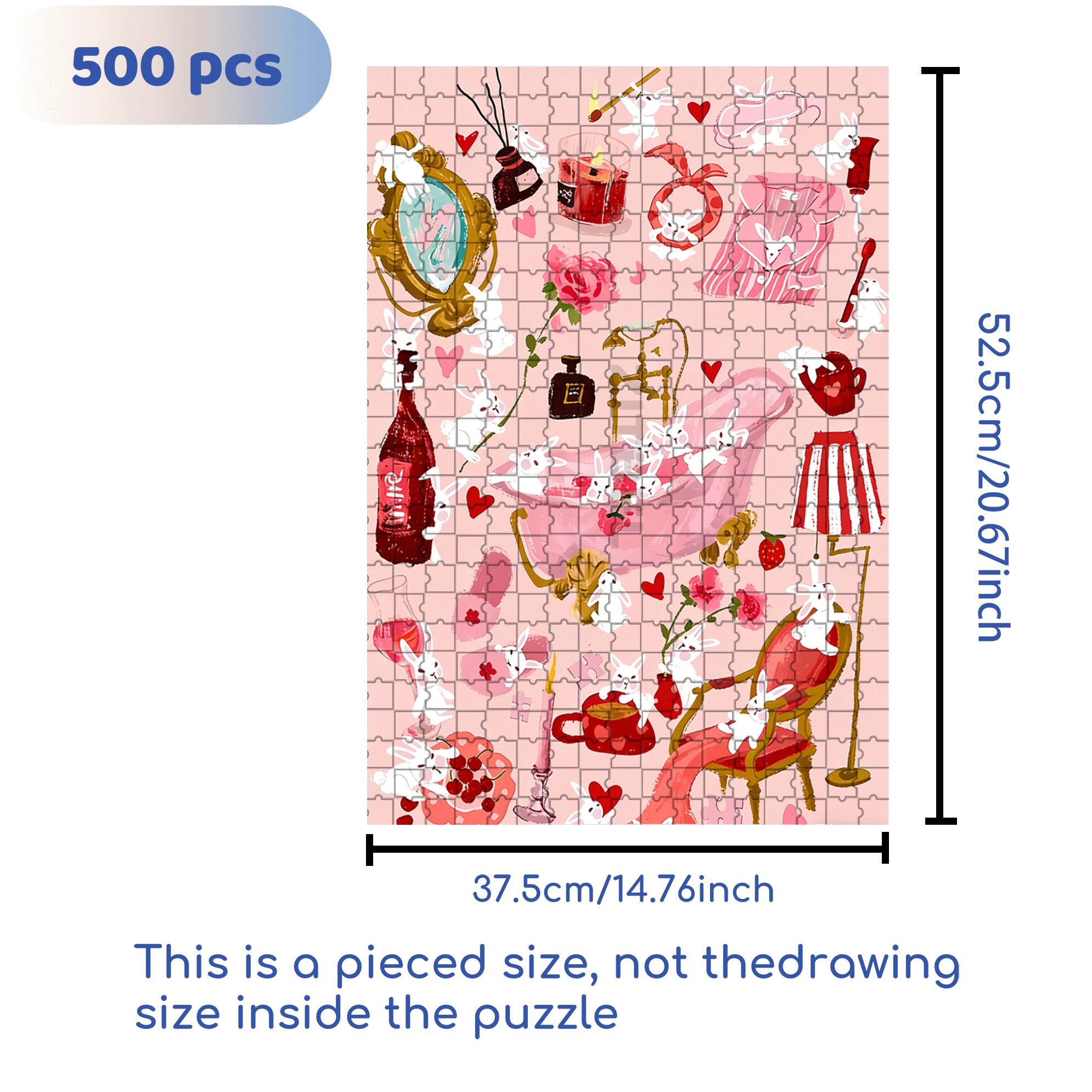 Cotton Candy Bubbles 500pcs/1000pcs Jigsaw Puzzle, Scratch-Resistant, Interactive Family Game & Brain-Boosting DIY Decor, Perfect for Halloween, Christmas & New Year Gifts, Family Puzzle Game